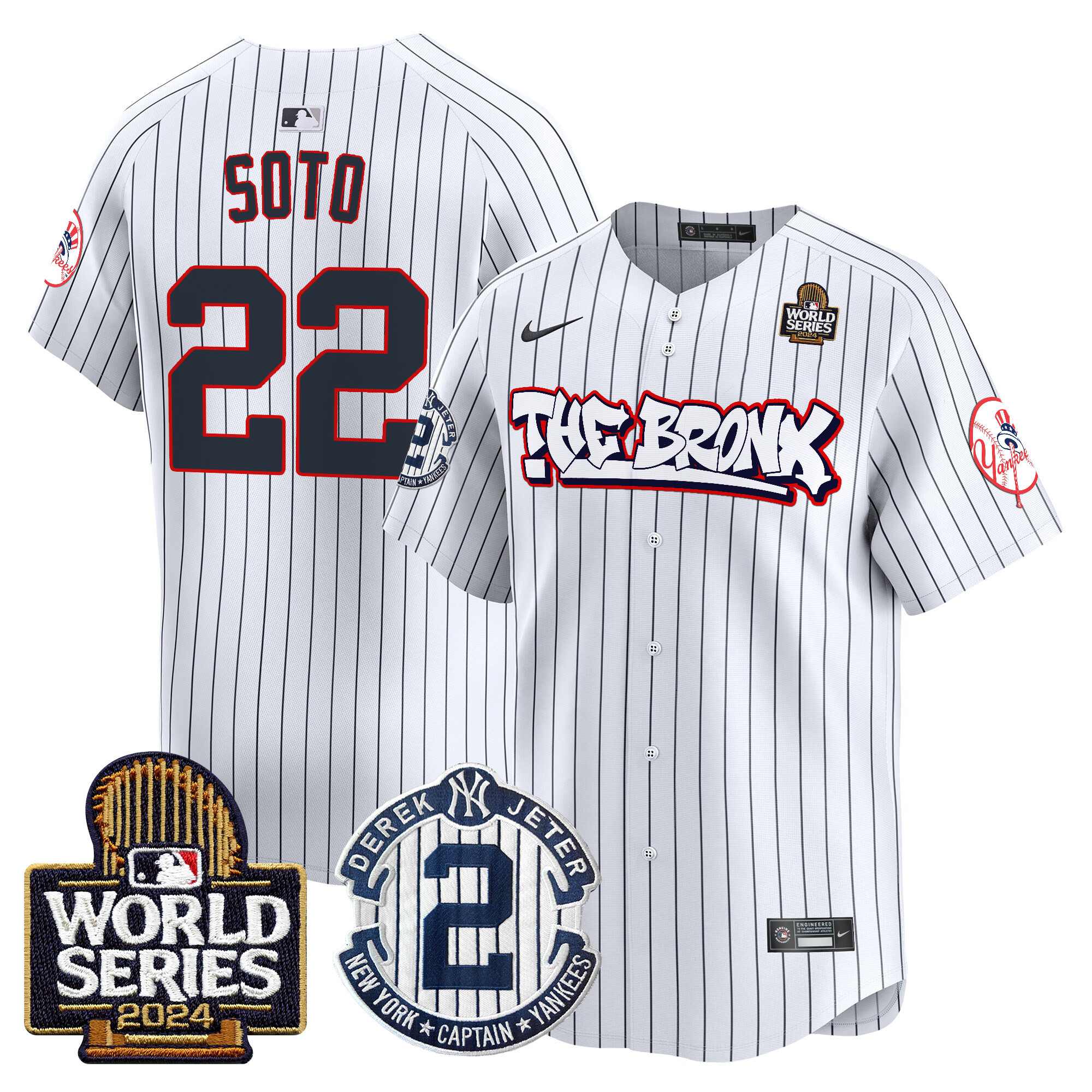 Men's Yankees The Bronx 2024 World Series Vapor Premier Limited Jersey V2 - All Stitched - Image 14