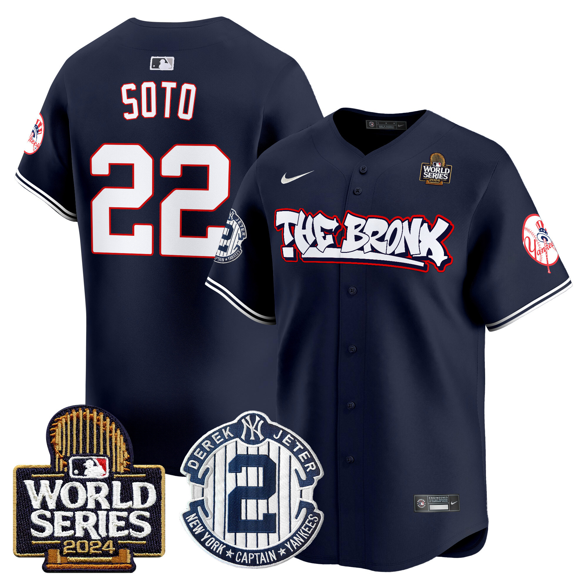 Men's Yankees The Bronx 2024 World Series Vapor Premier Limited Jersey V2 - All Stitched - Image 22
