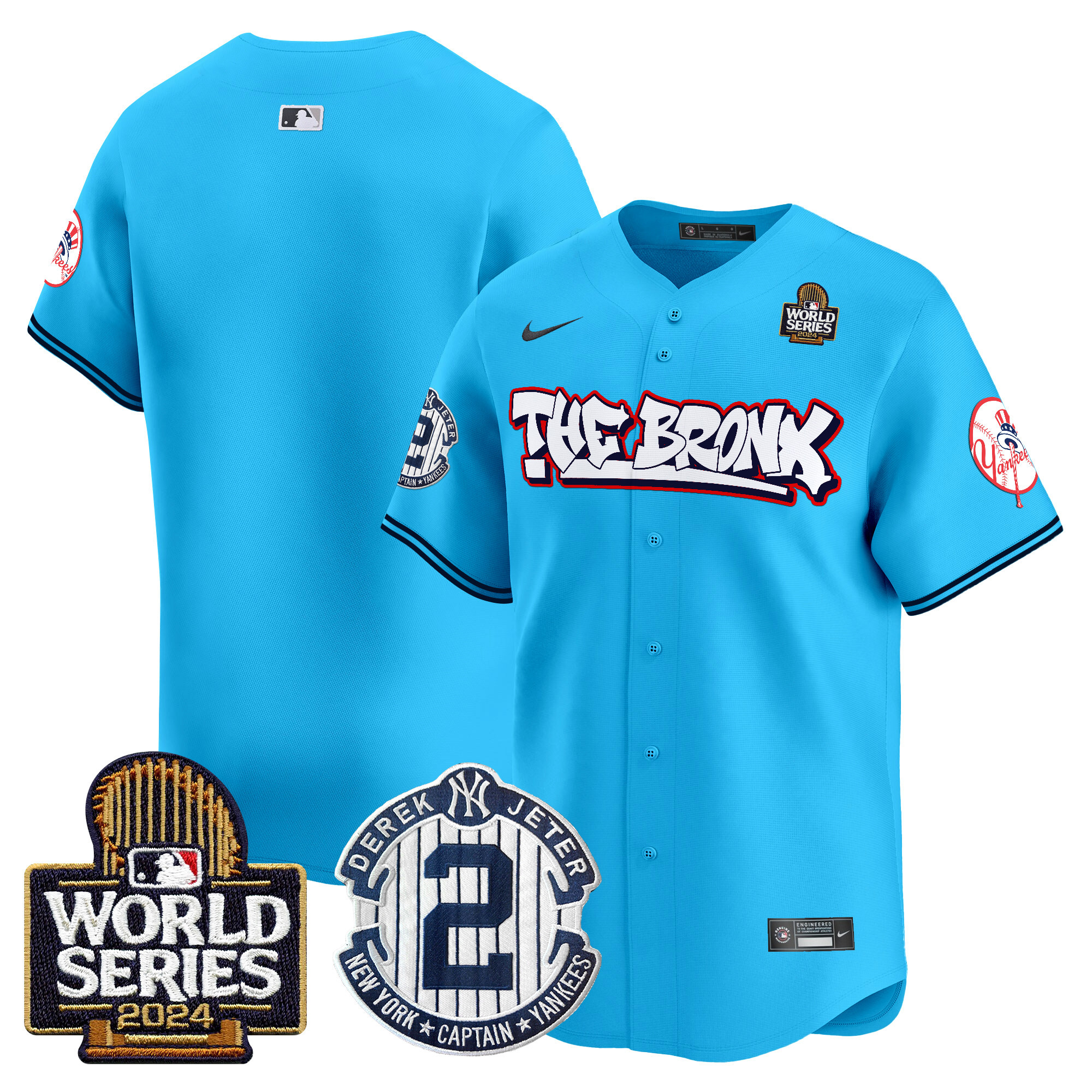 Men's Yankees The Bronx 2024 World Series Vapor Premier Limited Jersey V2 - All Stitched - Image 32