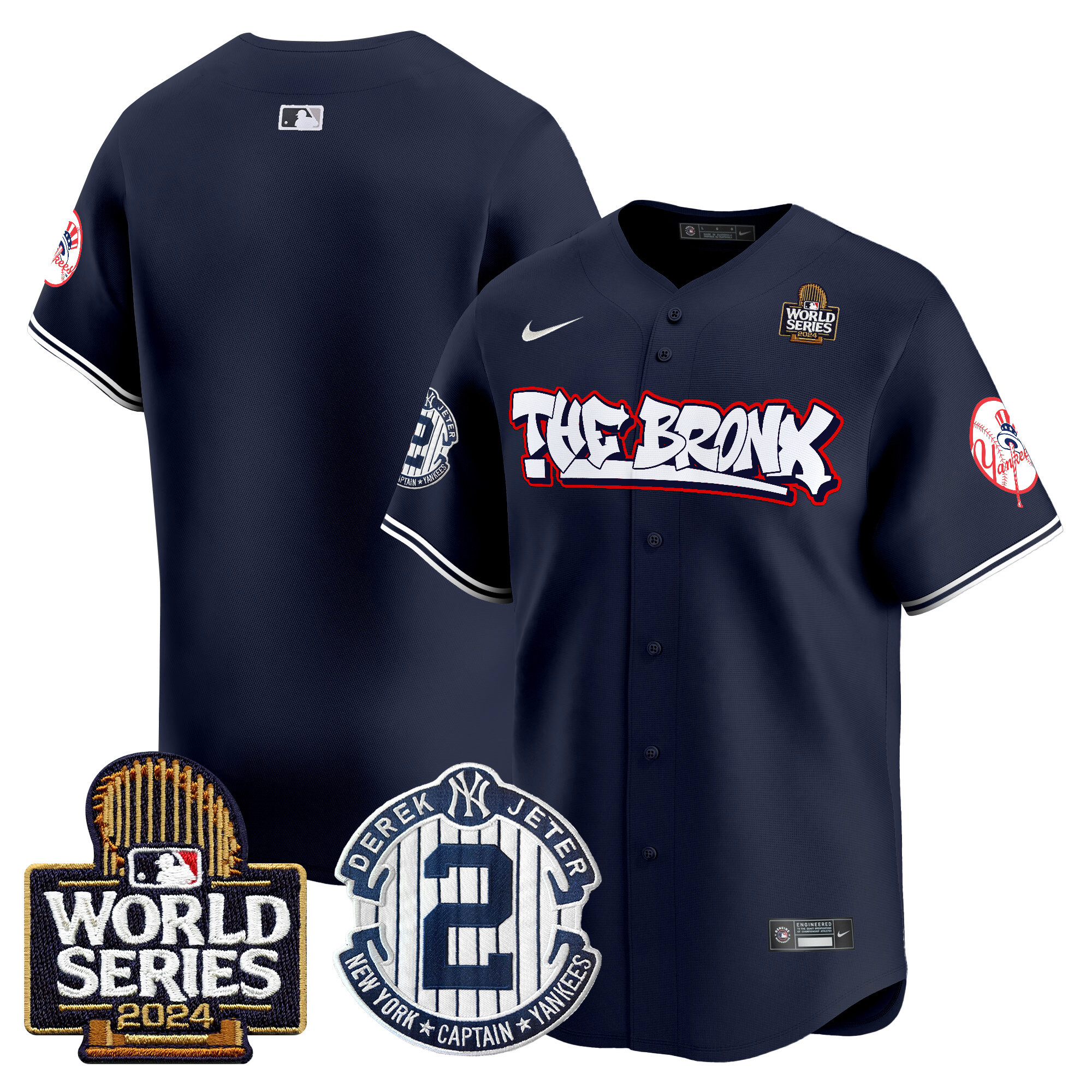 Men's Yankees The Bronx 2024 World Series Vapor Premier Limited Jersey V2 - All Stitched - Image 24