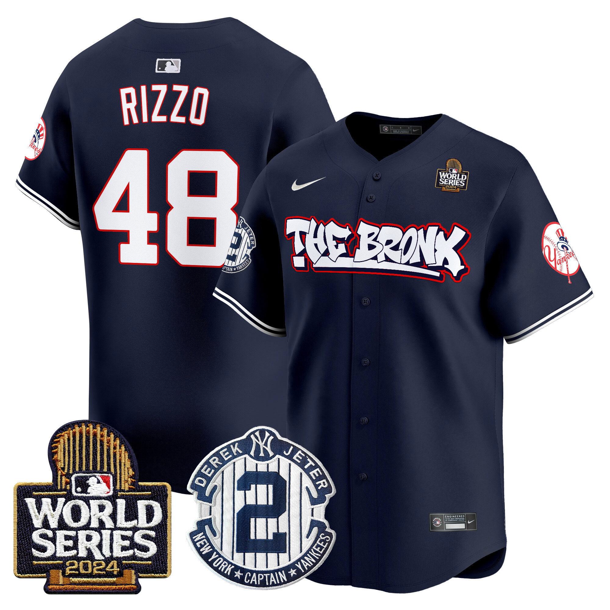 Men's Yankees The Bronx 2024 World Series Vapor Premier Limited Jersey V2 - All Stitched - Image 23