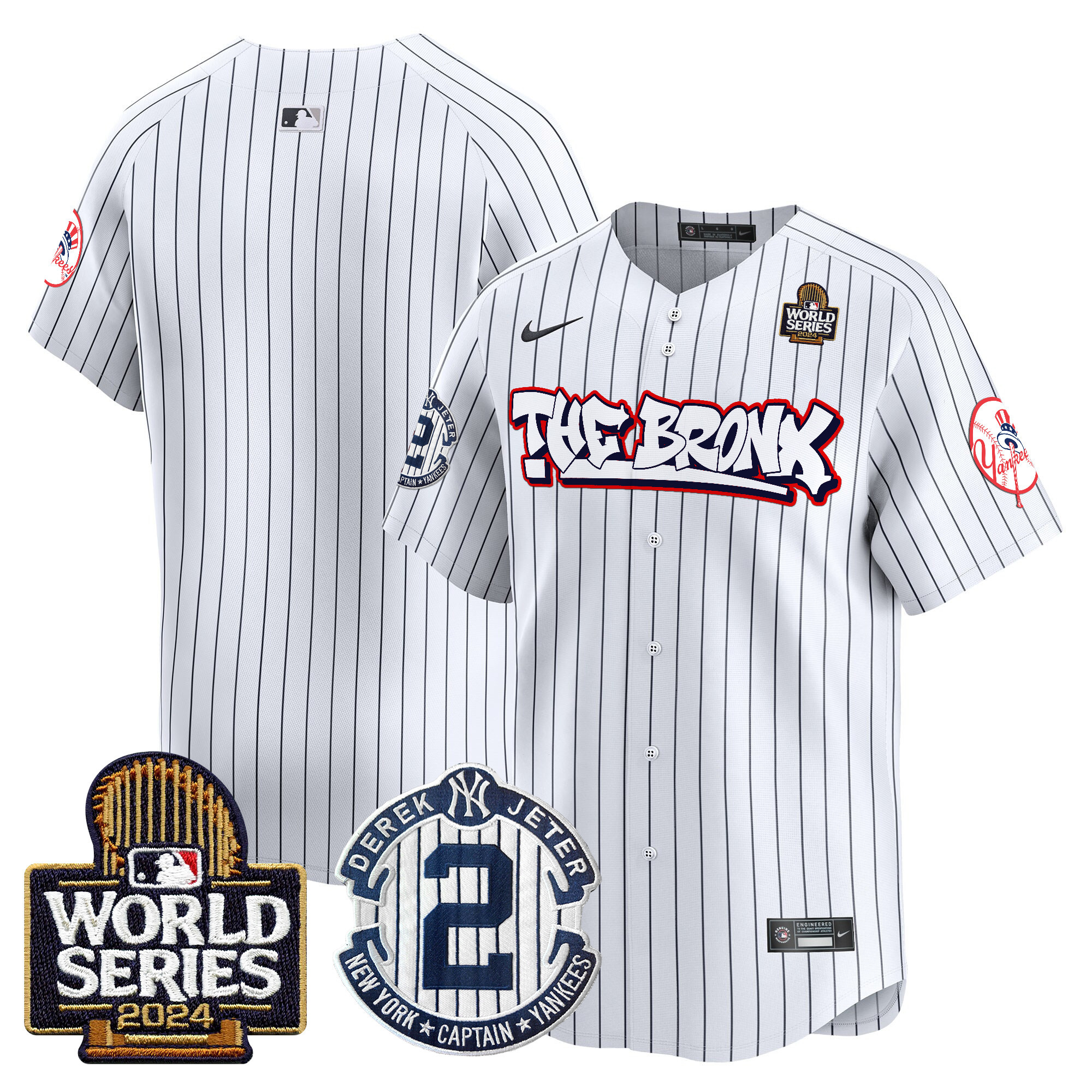 Men's Yankees The Bronx 2024 World Series Vapor Premier Limited Jersey V2 - All Stitched - Image 16