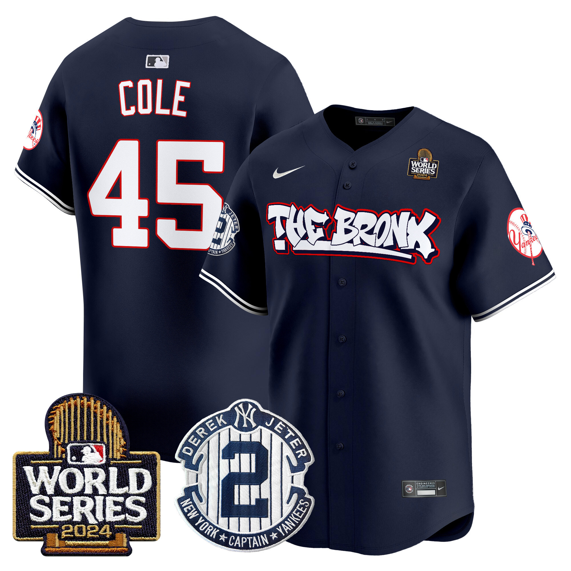 Men's Yankees The Bronx 2024 World Series Vapor Premier Limited Jersey V2 - All Stitched - Image 21