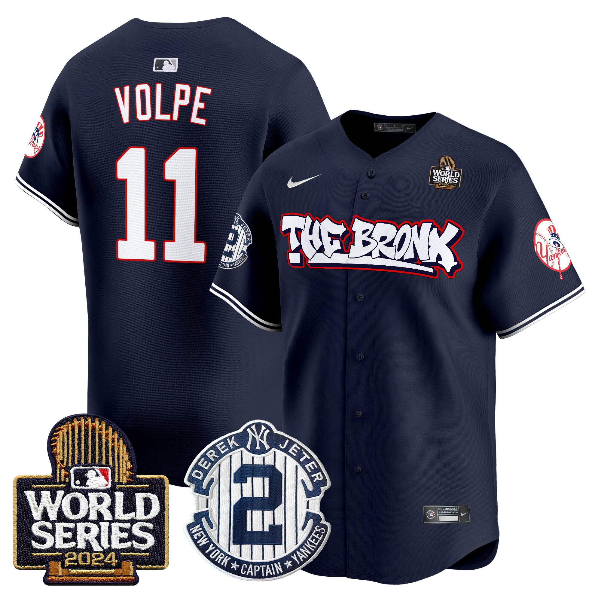 Men's Yankees The Bronx 2024 World Series Vapor Premier Limited Jersey V2 - All Stitched - Image 18