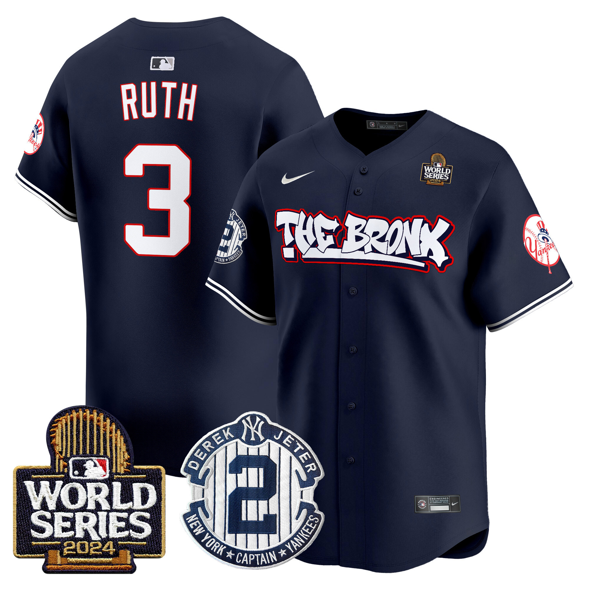 Men's Yankees The Bronx 2024 World Series Vapor Premier Limited Jersey V2 - All Stitched - Image 19