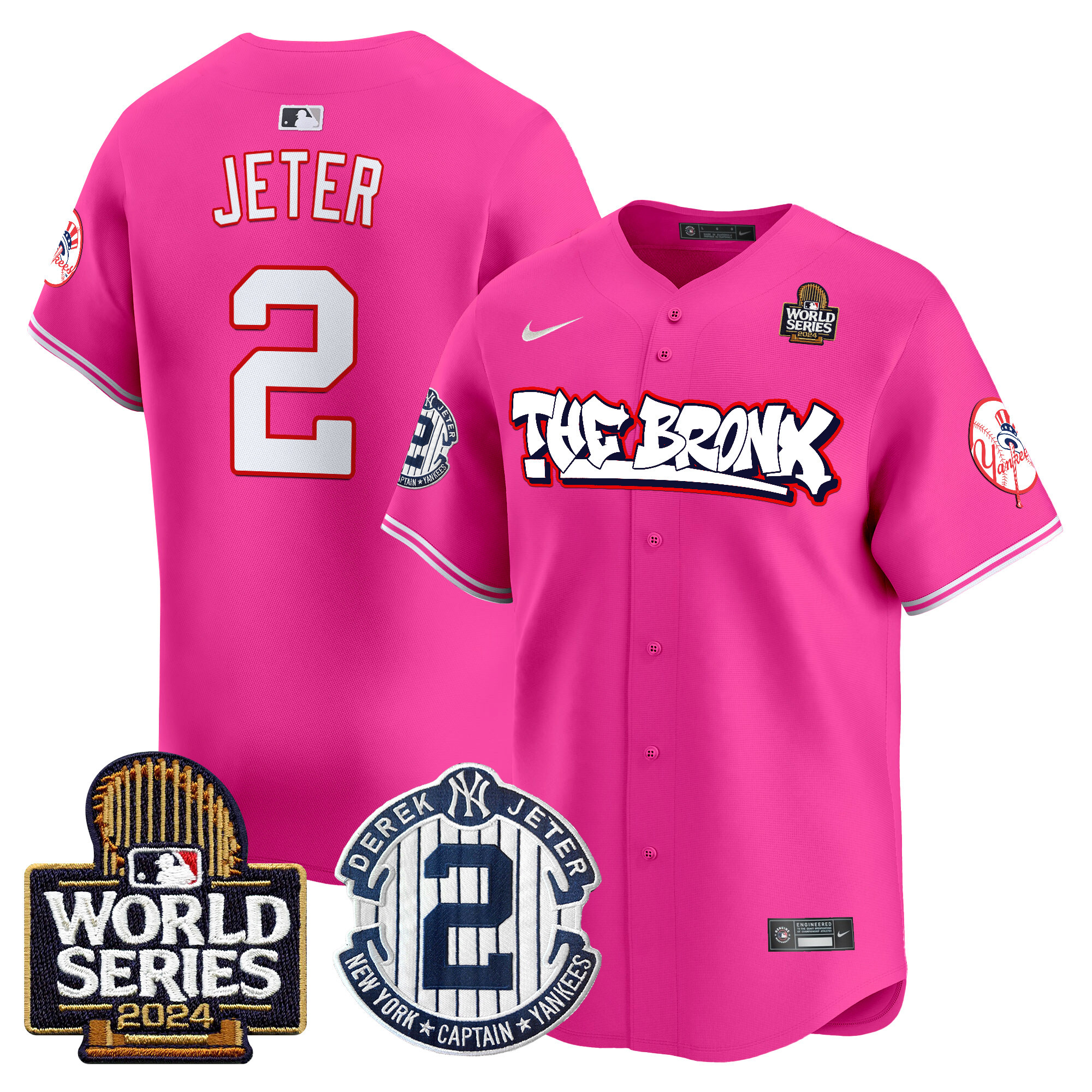 Men's Yankees The Bronx 2024 World Series Vapor Premier Limited Jersey V2 - All Stitched - Image 36
