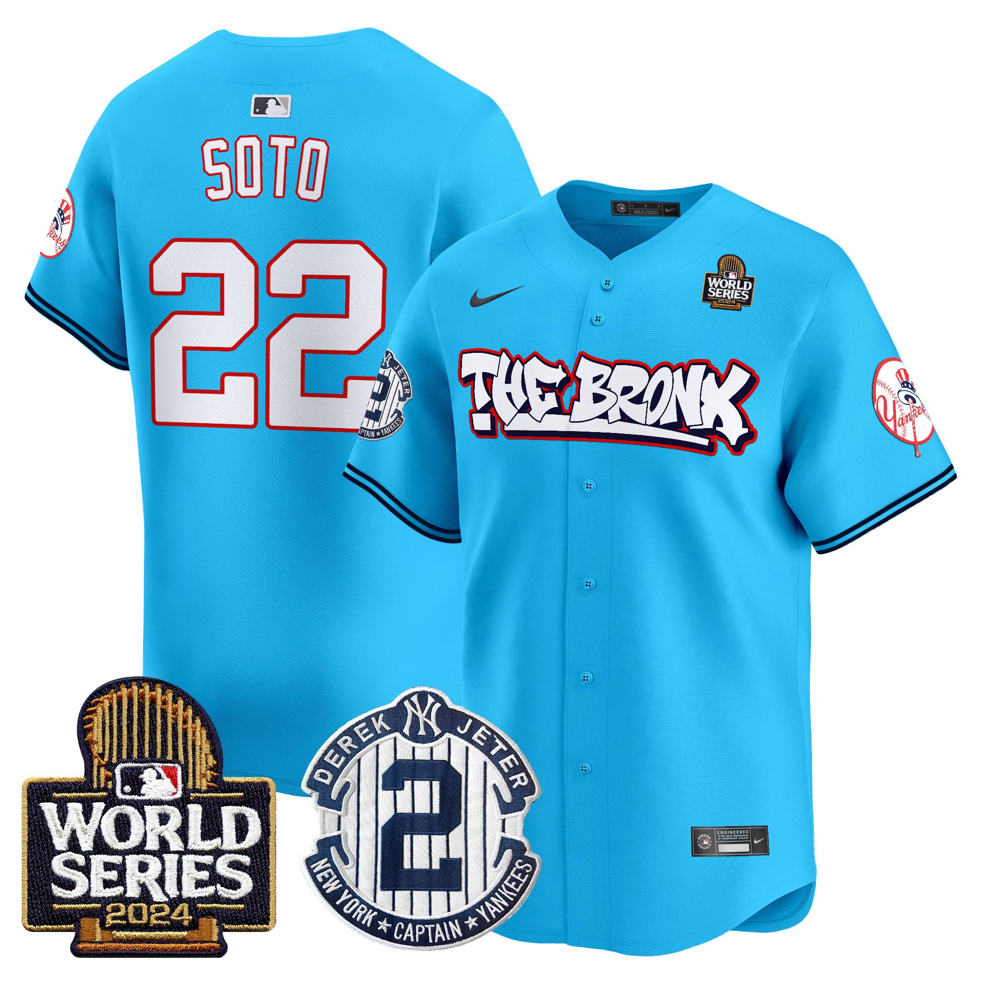Men's Yankees The Bronx 2024 World Series Vapor Premier Limited Jersey V2 - All Stitched - Image 30
