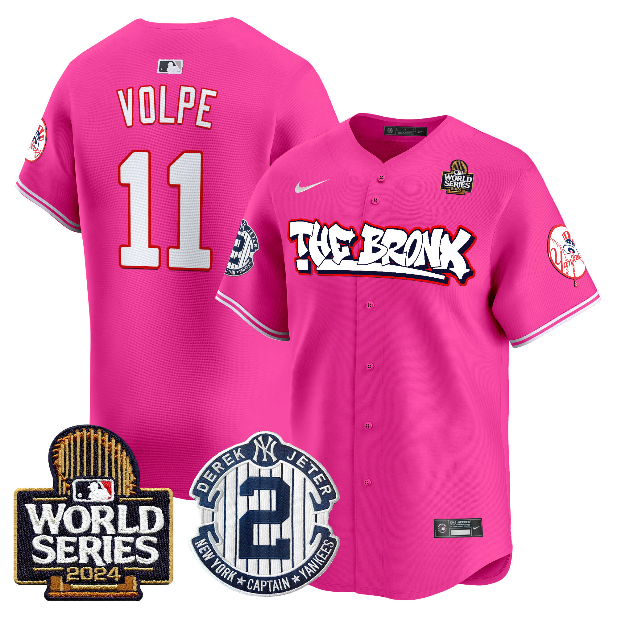 Men's Yankees The Bronx 2024 World Series Vapor Premier Limited Jersey V2 - All Stitched - Image 34