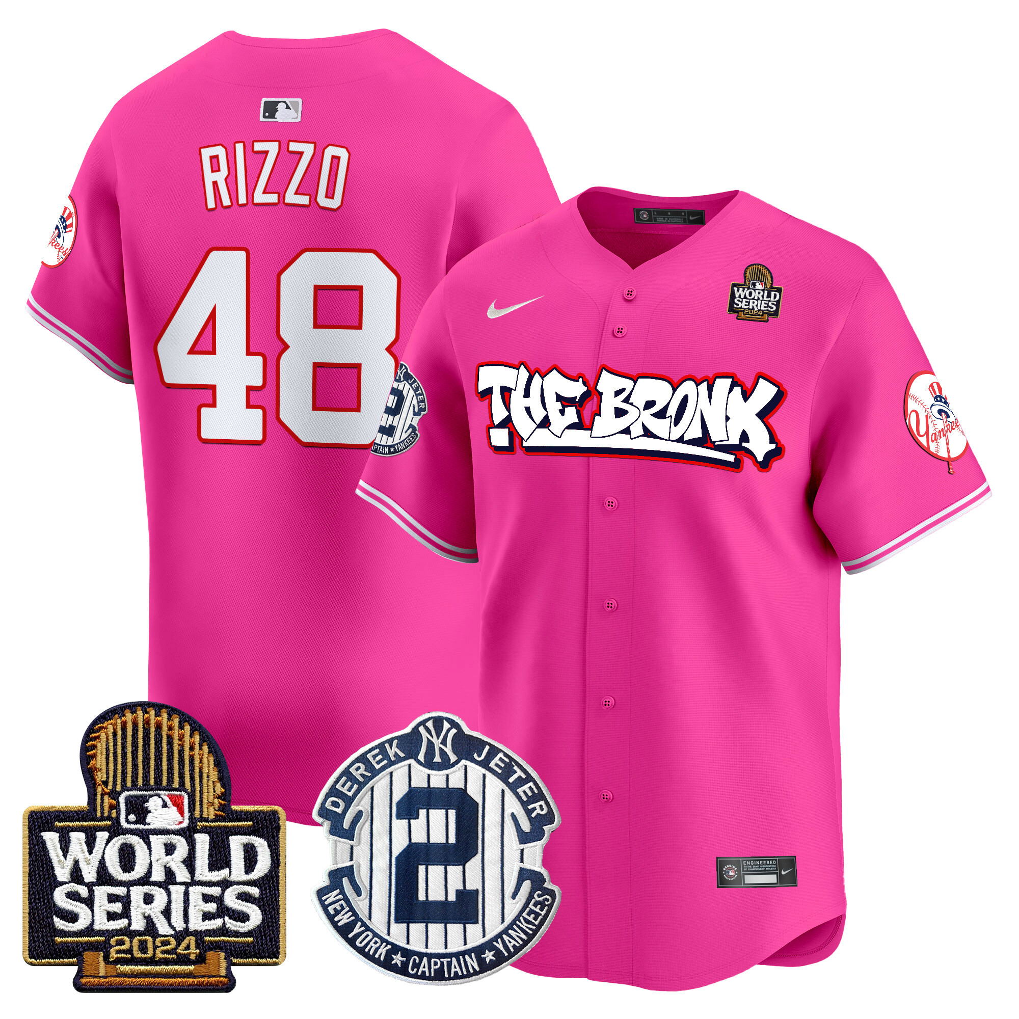 Men's Yankees The Bronx 2024 World Series Vapor Premier Limited Jersey V2 - All Stitched - Image 39