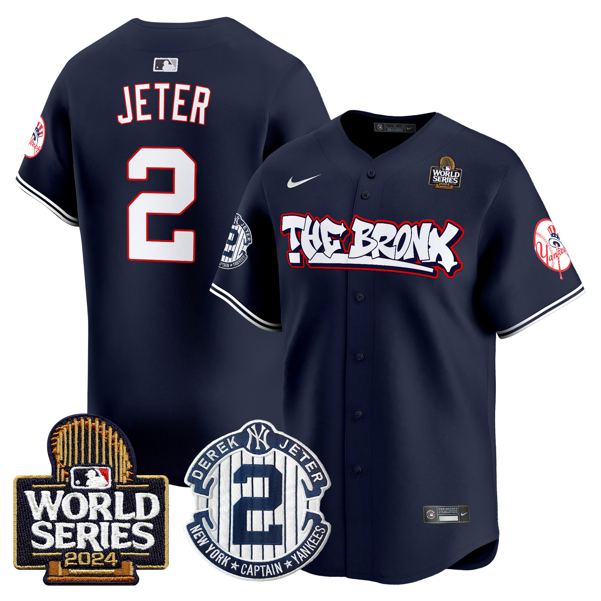 Men's Yankees The Bronx 2024 World Series Vapor Premier Limited Jersey V2 - All Stitched - Image 20