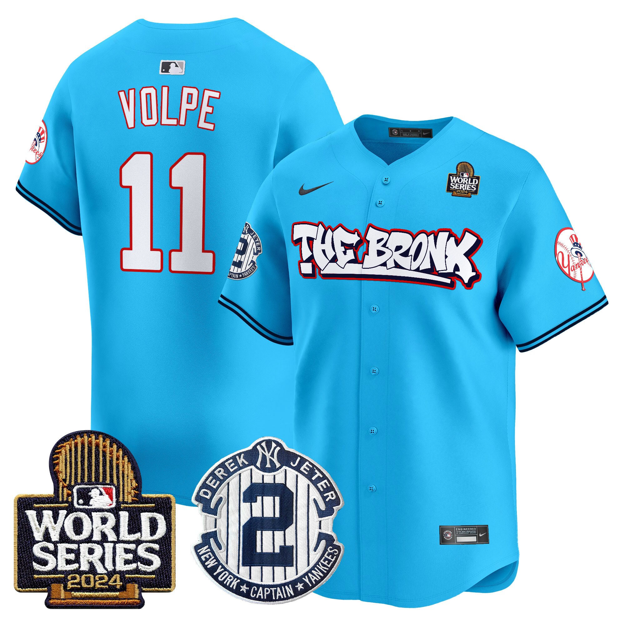 Men's Yankees The Bronx 2024 World Series Vapor Premier Limited Jersey V2 - All Stitched - Image 26