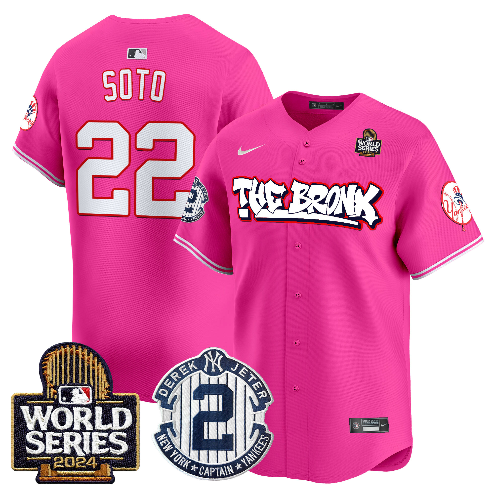 Men's Yankees The Bronx 2024 World Series Vapor Premier Limited Jersey V2 - All Stitched - Image 38