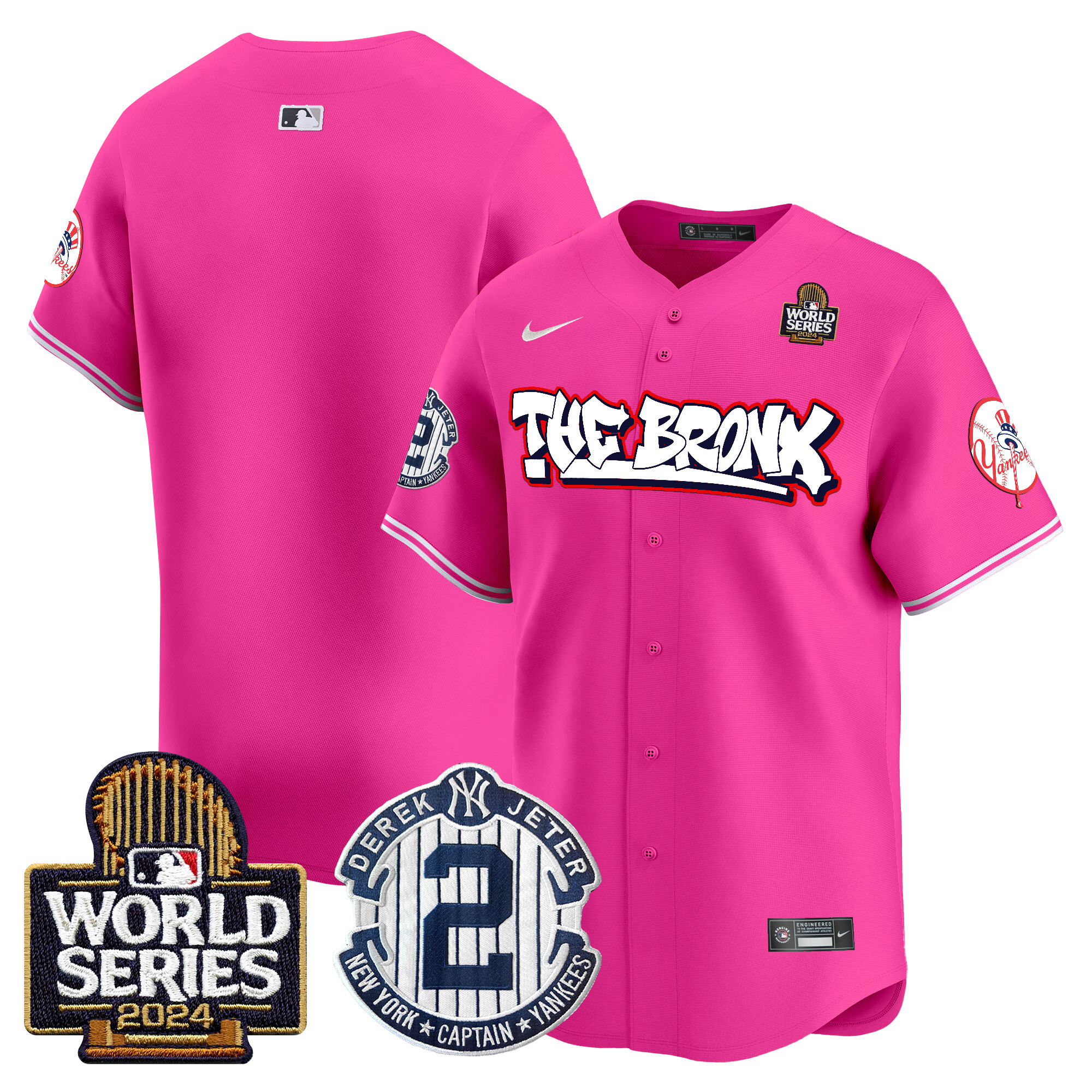 Men's Yankees The Bronx 2024 World Series Vapor Premier Limited Jersey V2 - All Stitched - Image 40