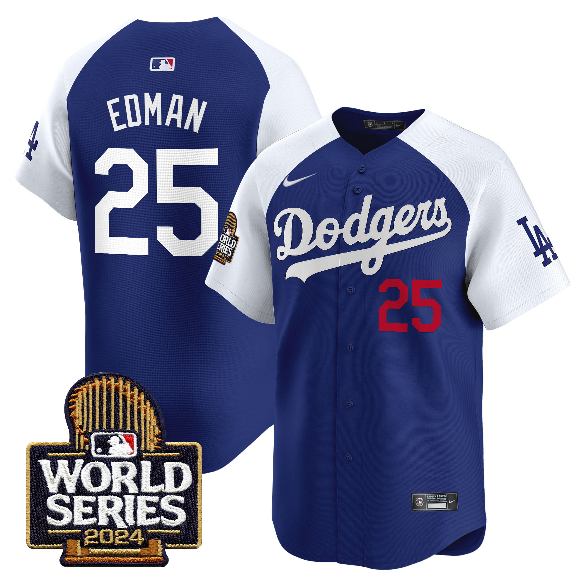 Men's Dodgers 2024 World Series Vapor Premier Limited Jersey - All Stitched - Image 39