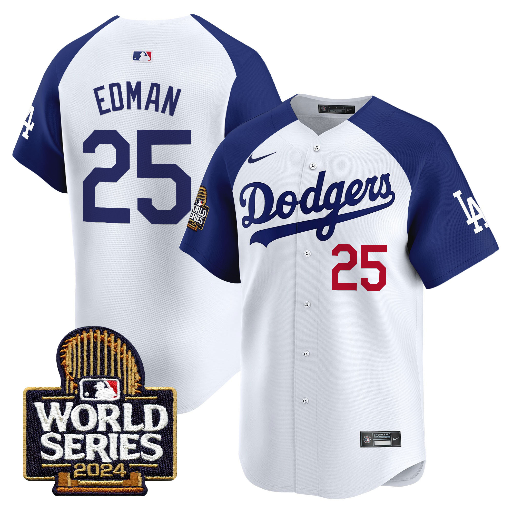 Men's Dodgers 2024 World Series Vapor Premier Limited Jersey - All Stitched - Image 29