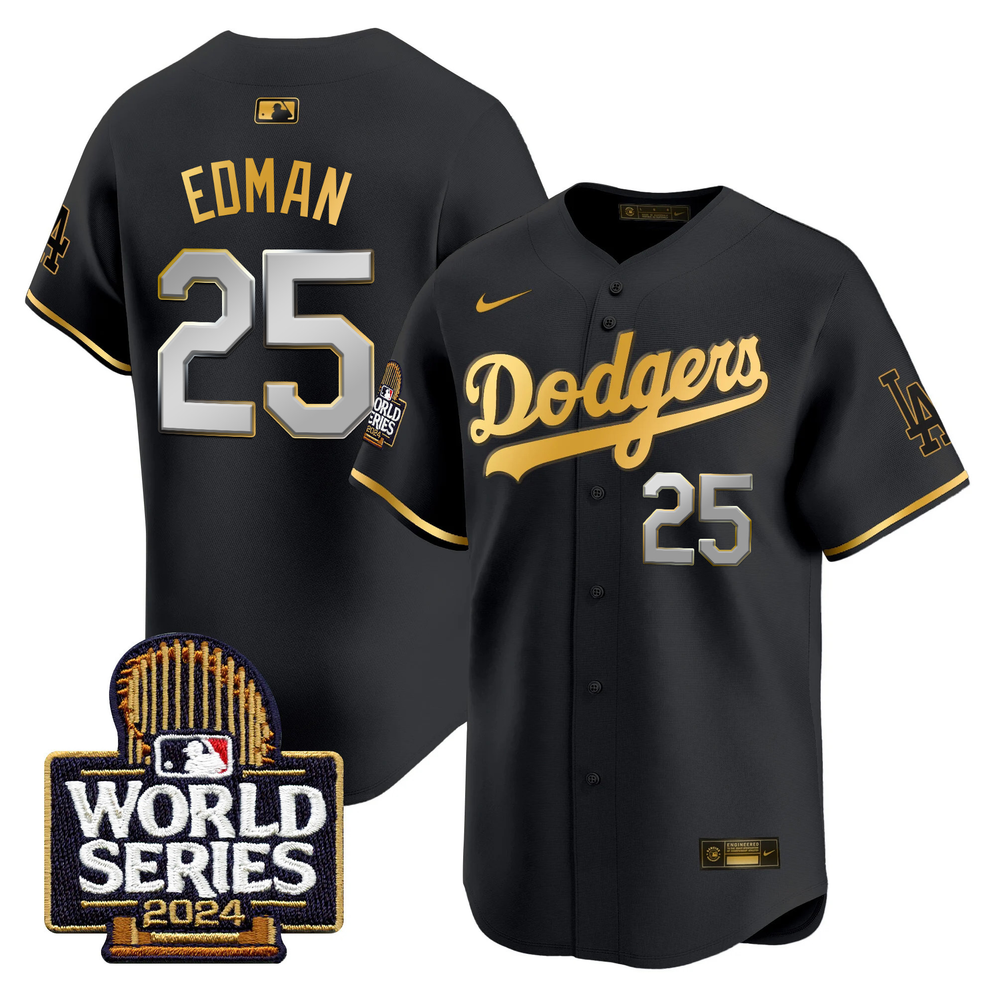 Men's Dodgers 2024 World Series Vapor Premier Limited Jersey - All Stitched - Image 49