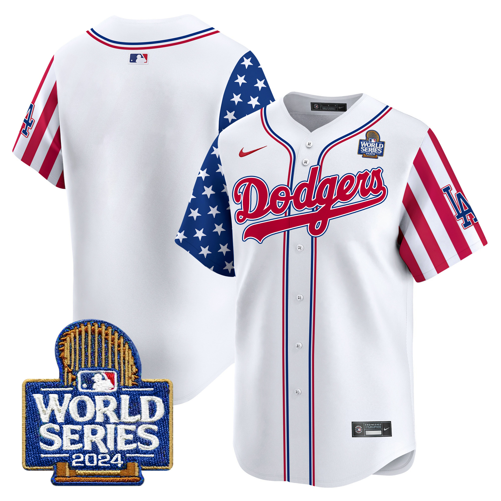 Men's Dodgers American Style 2024 World Series Vapor Premier Limited Jersey V2 - All Stitched - Image 11