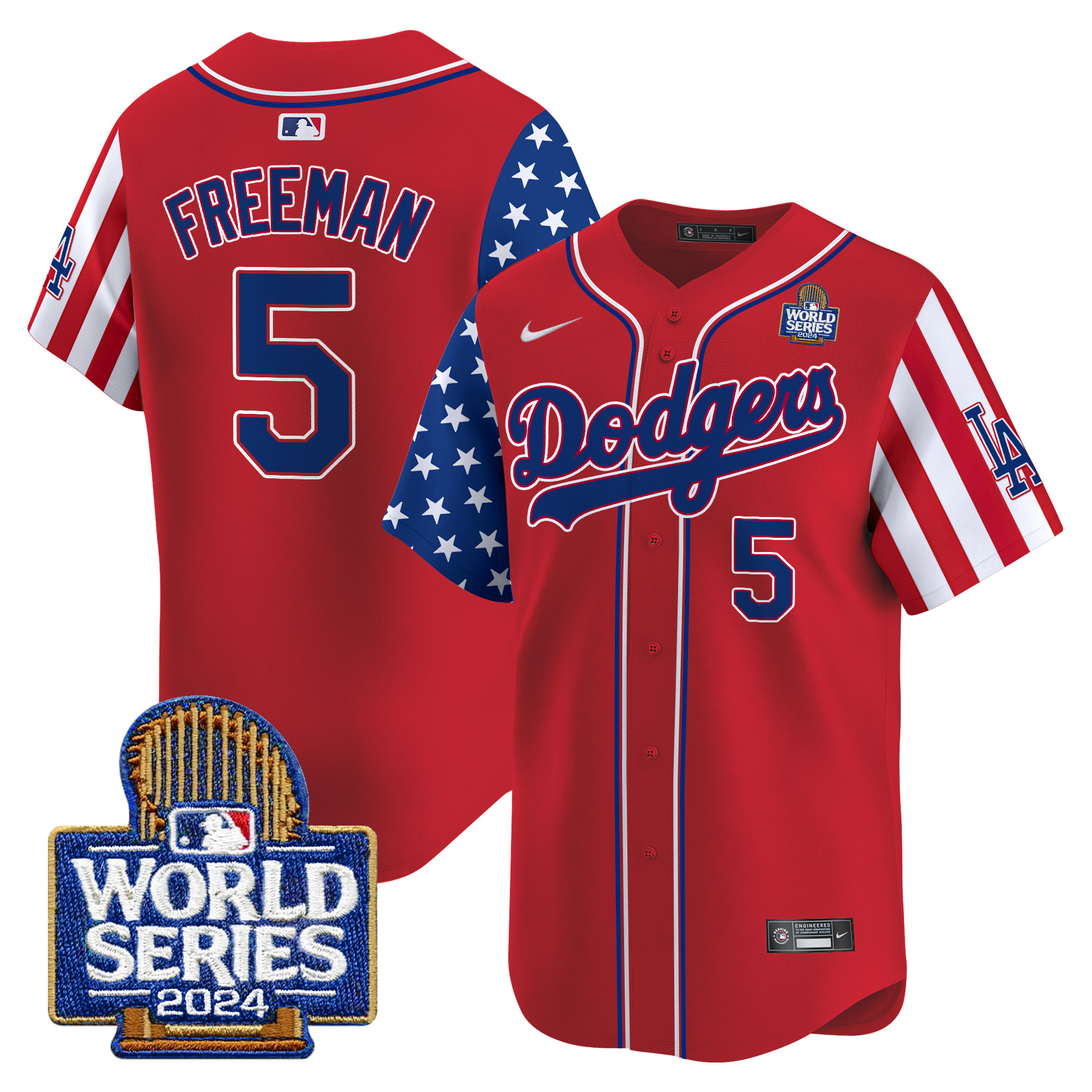 Men's Dodgers American Style 2024 World Series Vapor Premier Limited Jersey V2 - All Stitched - Image 13