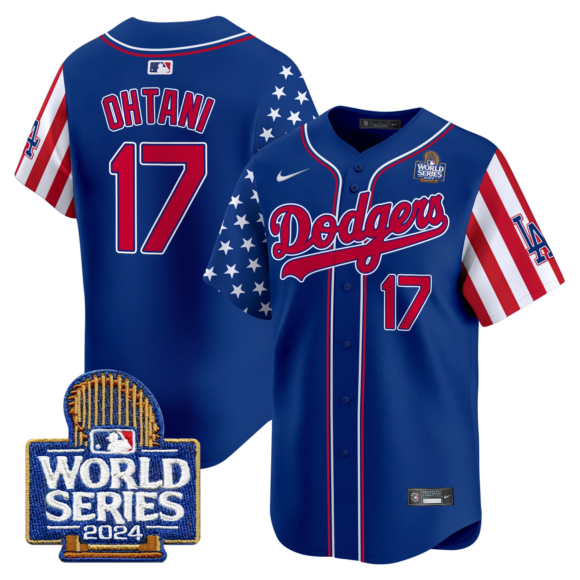 Men's Dodgers American Style 2024 World Series Vapor Premier Limited Jersey V2 - All Stitched - Image 23