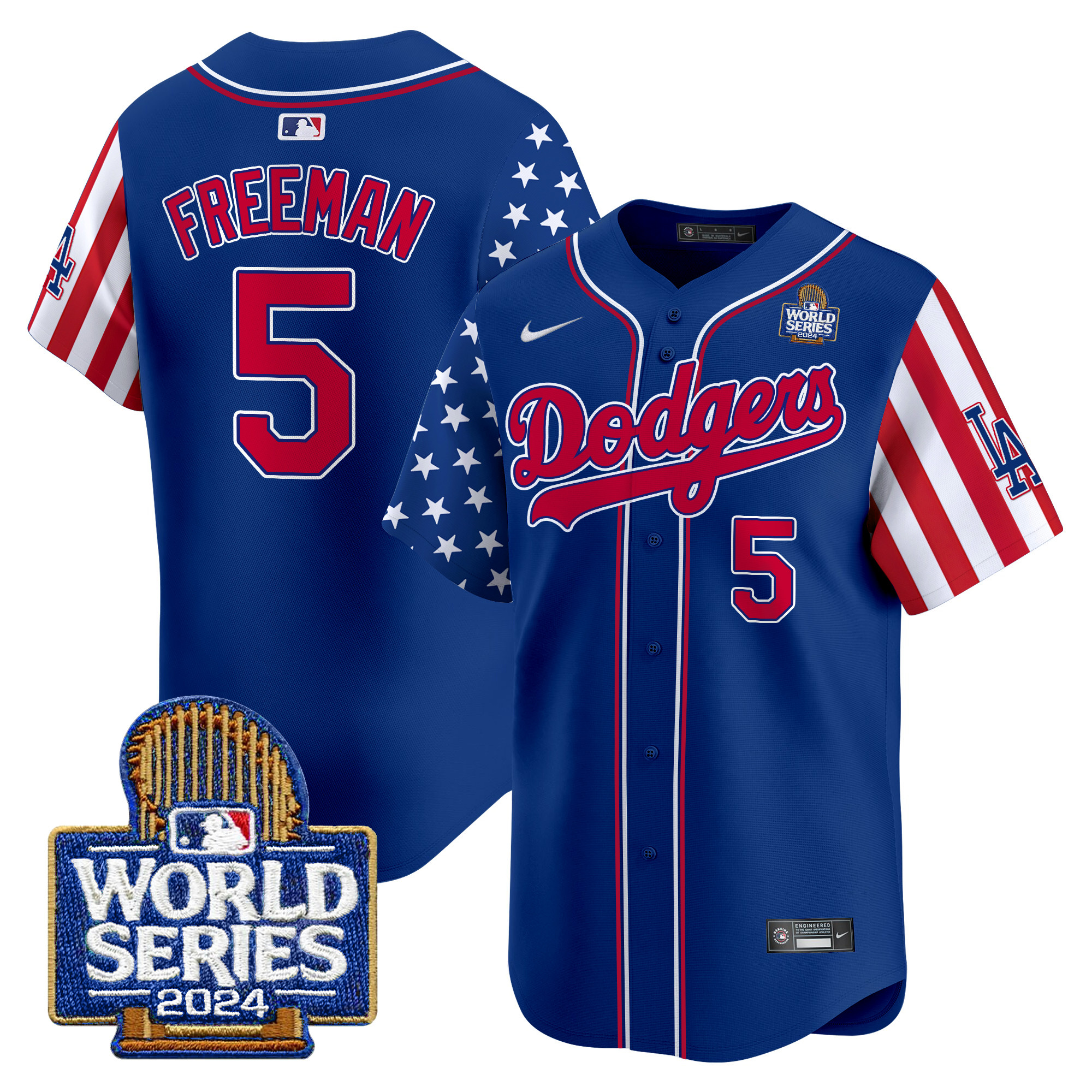 Men's Dodgers American Style 2024 World Series Vapor Premier Limited Jersey V2 - All Stitched - Image 24