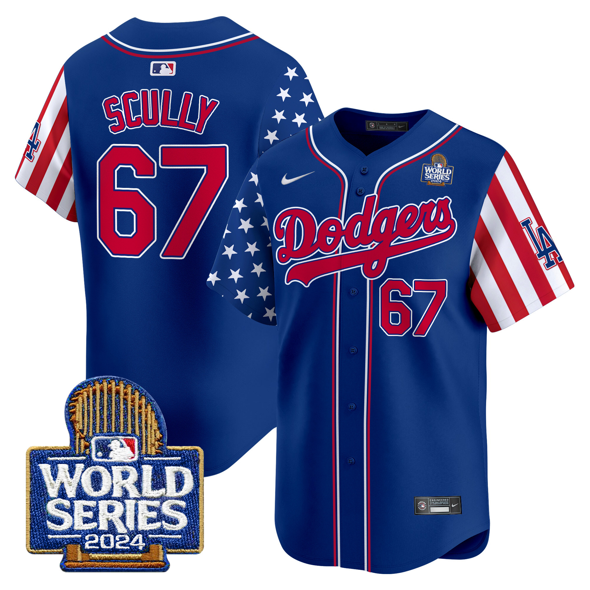 Men's Dodgers American Style 2024 World Series Vapor Premier Limited Jersey V2 - All Stitched - Image 27