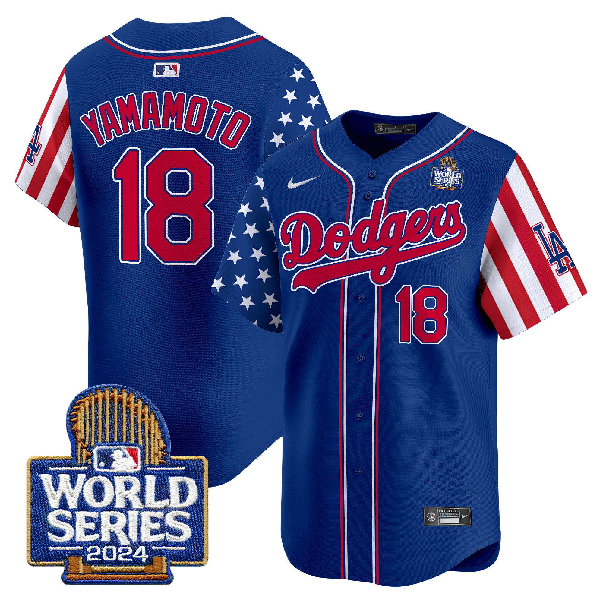 Men's Dodgers American Style 2024 World Series Vapor Premier Limited Jersey V2 - All Stitched - Image 29