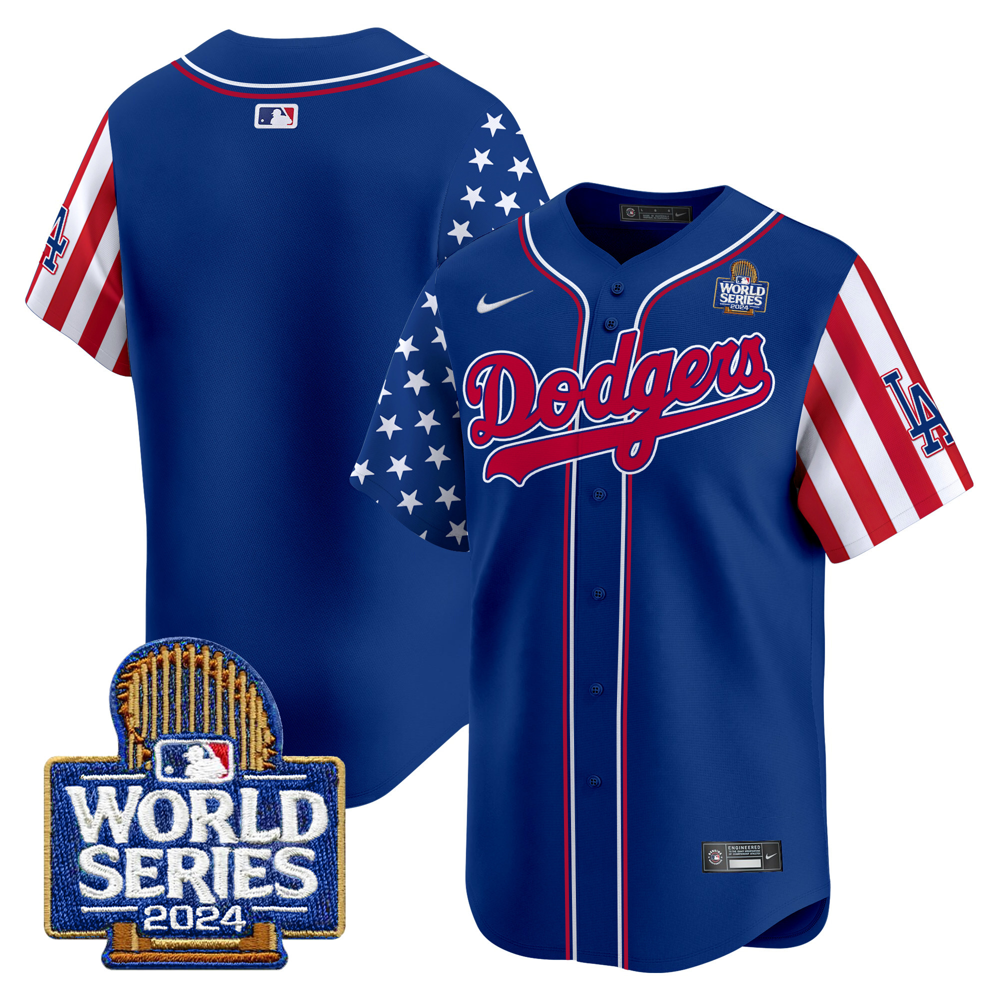 Men's Dodgers American Style 2024 World Series Vapor Premier Limited Jersey V2 - All Stitched - Image 33