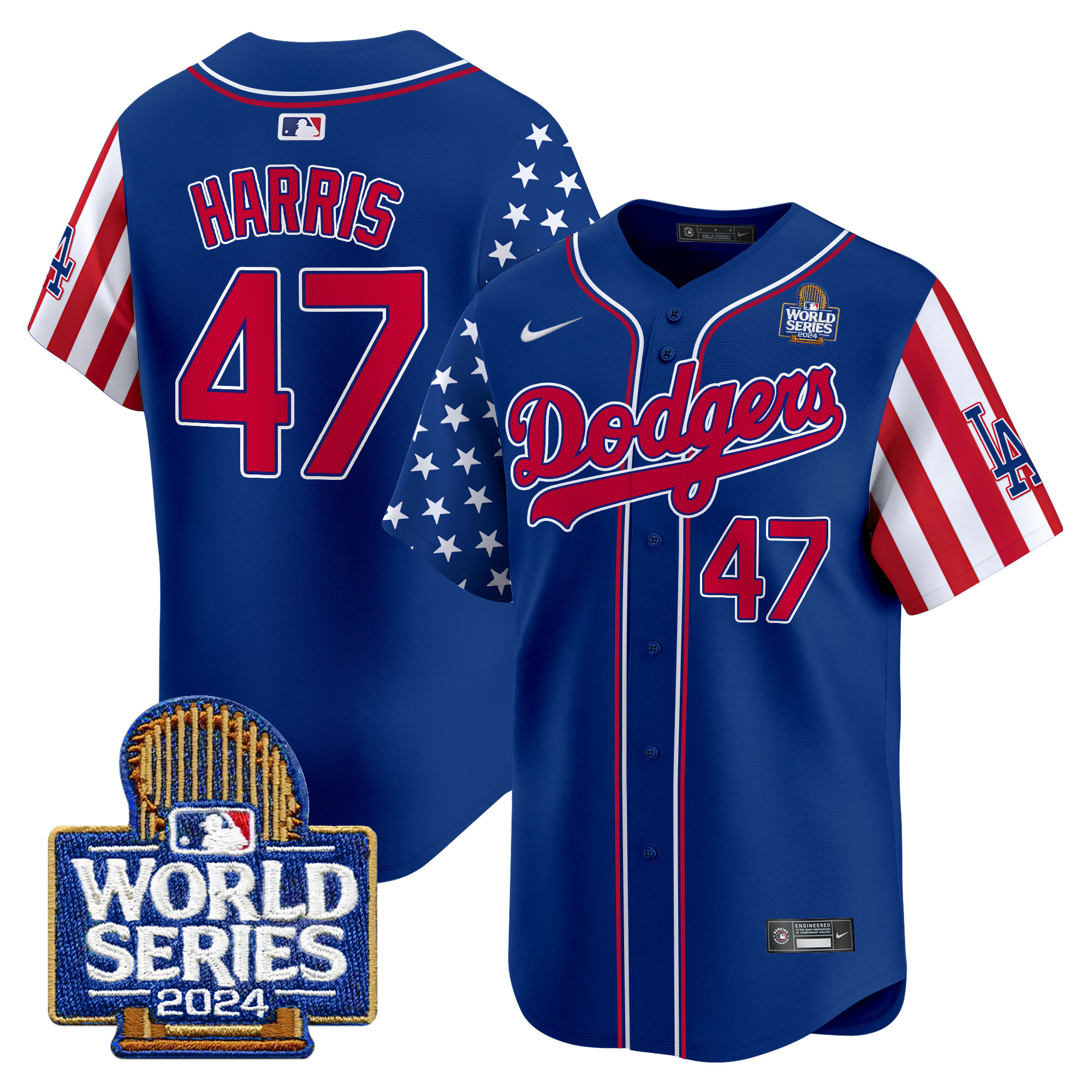 Men's Dodgers American Style 2024 World Series Vapor Premier Limited Jersey V2 - All Stitched - Image 32