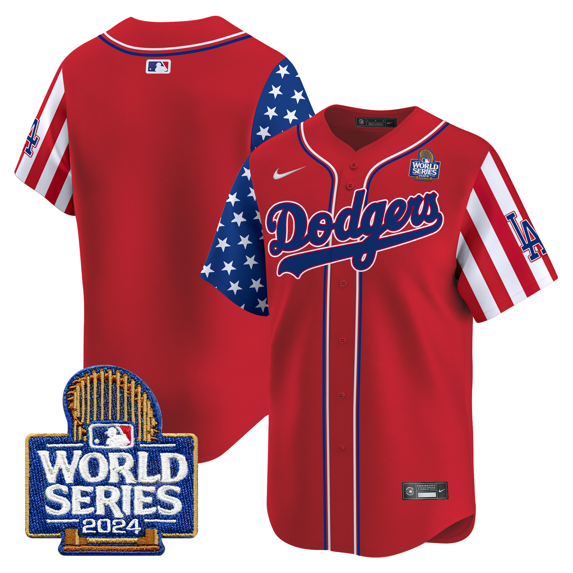 Men's Dodgers American Style 2024 World Series Vapor Premier Limited Jersey V2 - All Stitched - Image 22