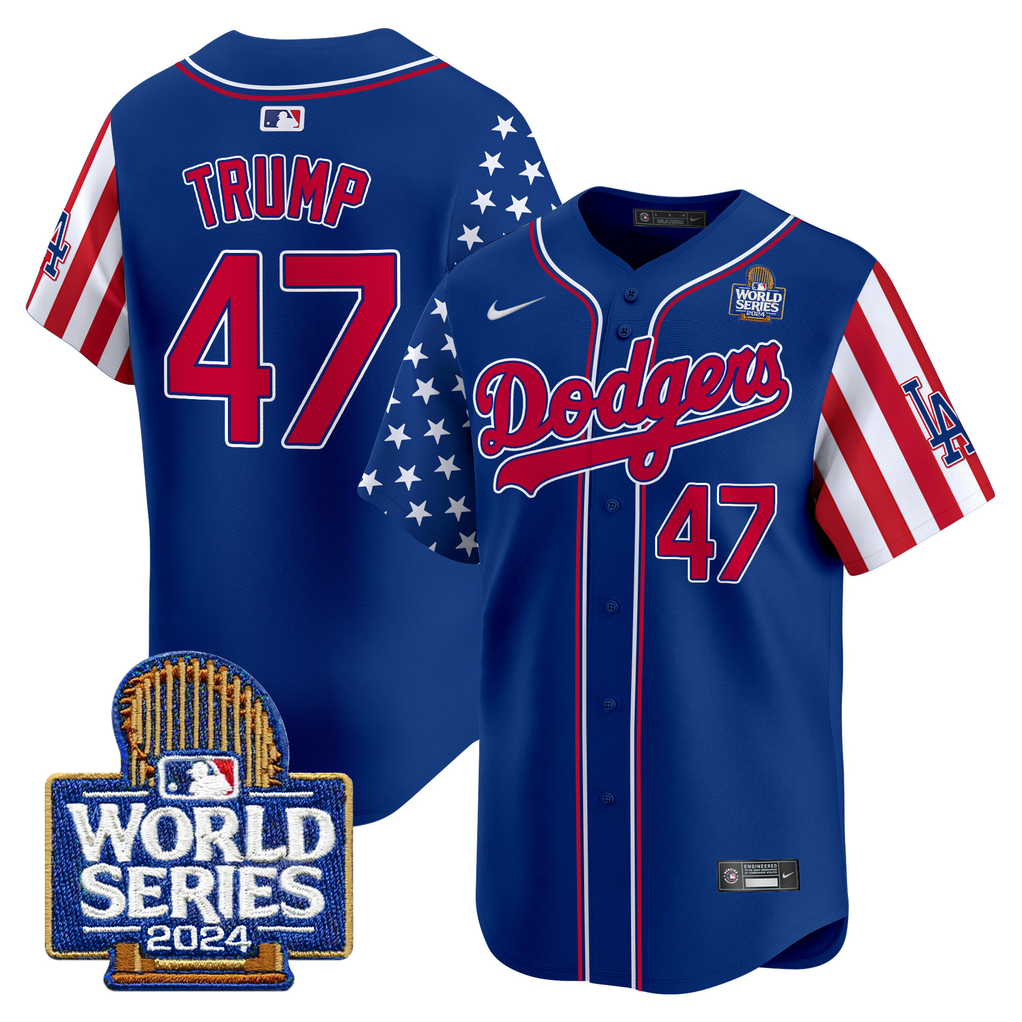 Men's Dodgers American Style 2024 World Series Vapor Premier Limited Jersey V2 - All Stitched - Image 31