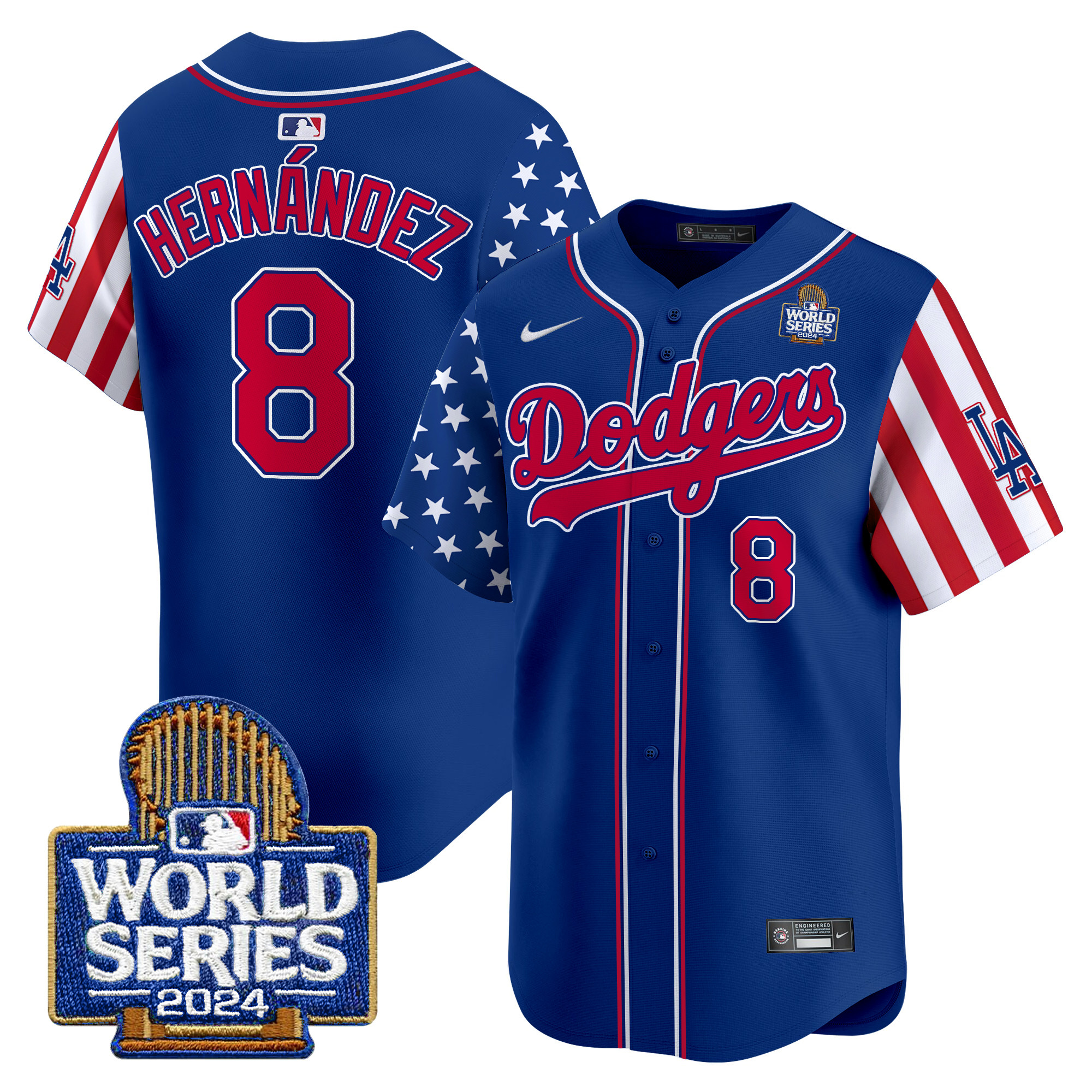 Men's Dodgers American Style 2024 World Series Vapor Premier Limited Jersey V2 - All Stitched - Image 28