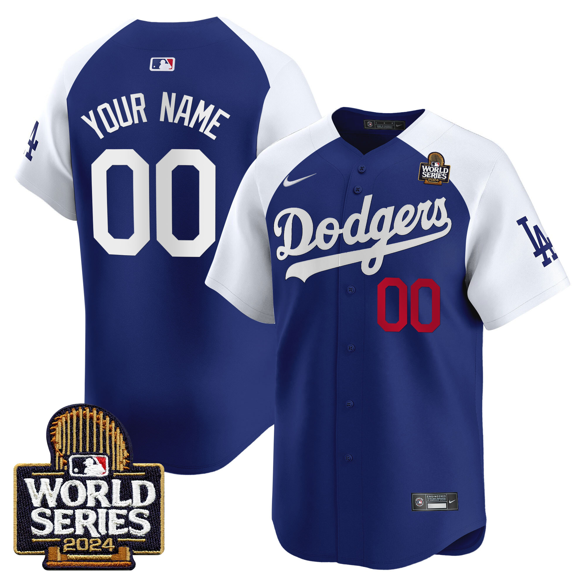 Los Angeles Dodgers 2024 World Series Vapor Premier Limited Custom Jersey V2 - All Stitched - Image 4