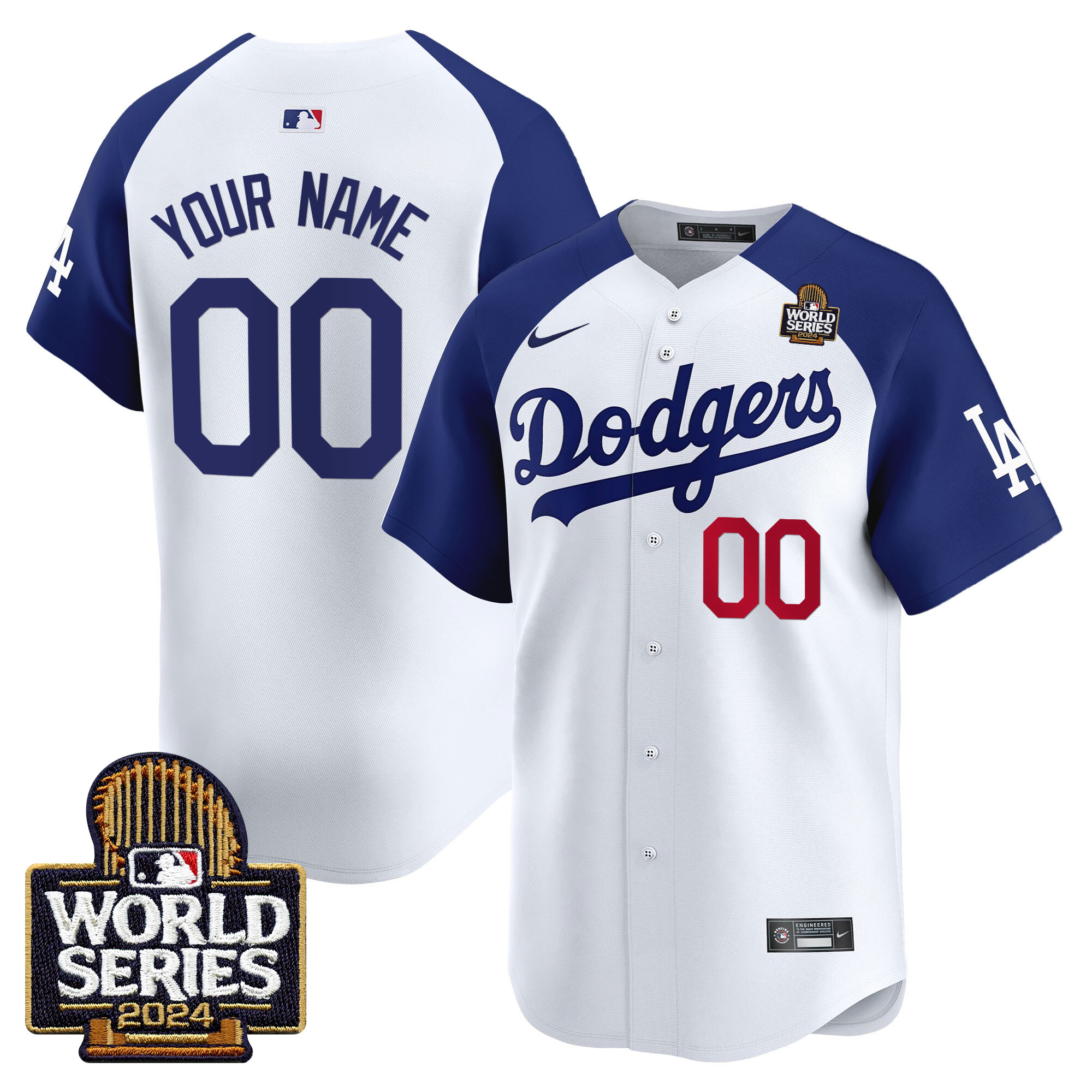 Los Angeles Dodgers 2024 World Series Vapor Premier Limited Custom Jersey V2 - All Stitched - Image 3