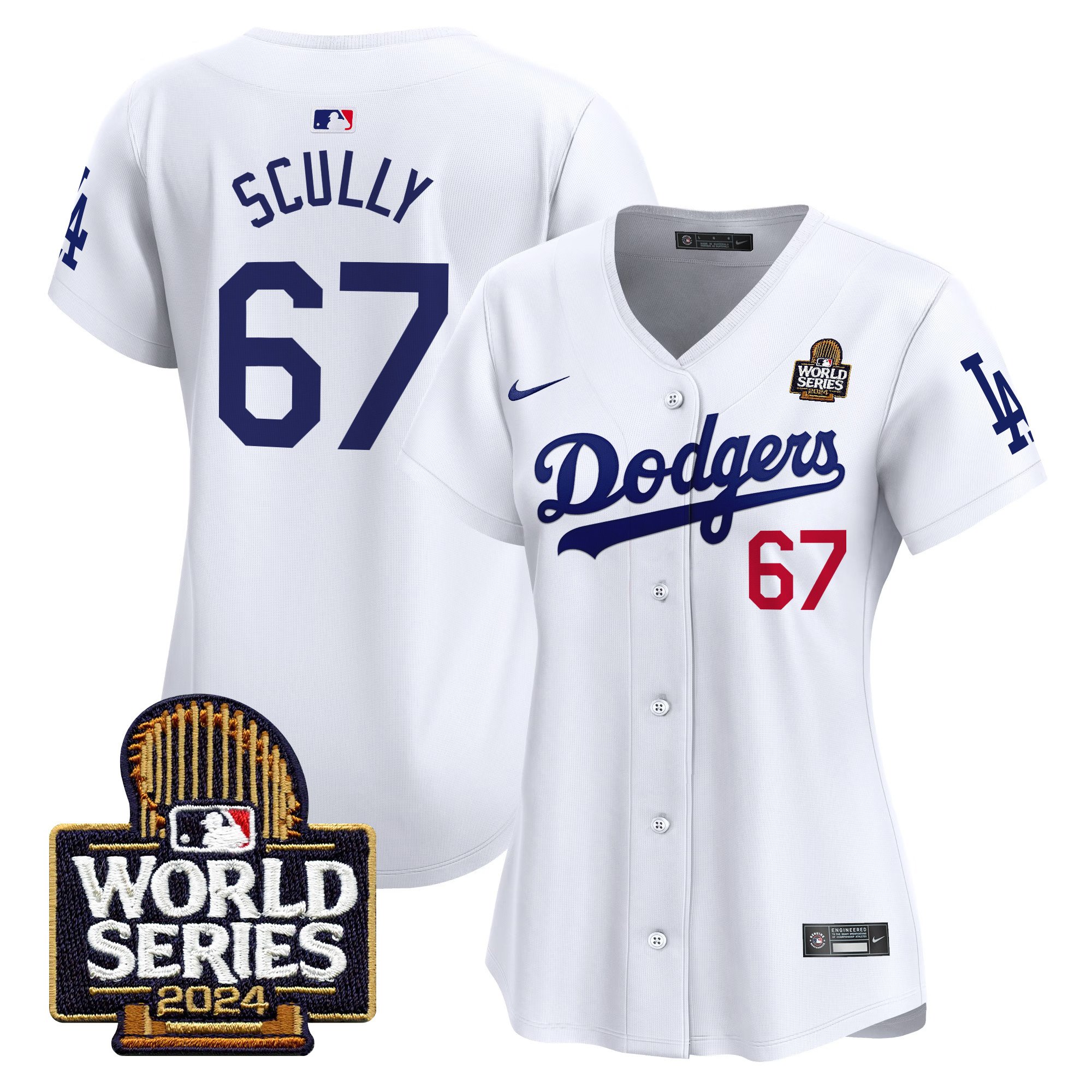 Women's Dodgers 2024 World Series Vapor Premier Limited Jersey V2 - All Stitched - Image 5