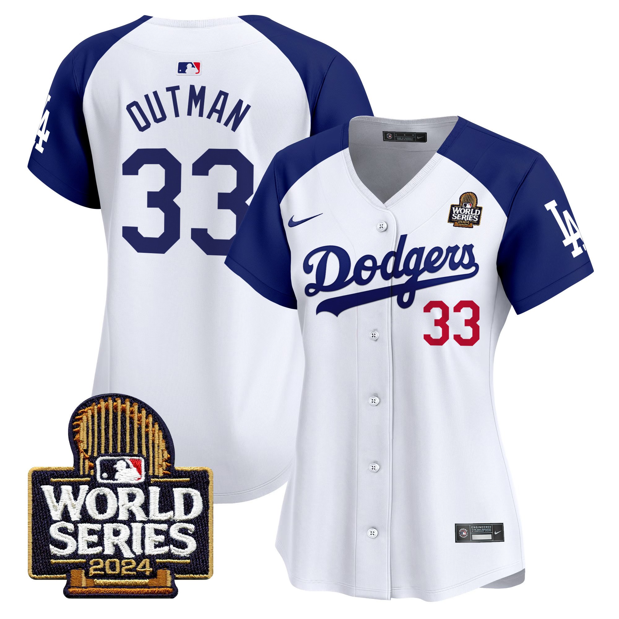 Women's Dodgers 2024 World Series Vapor Premier Limited Jersey V2 - All Stitched - Image 31