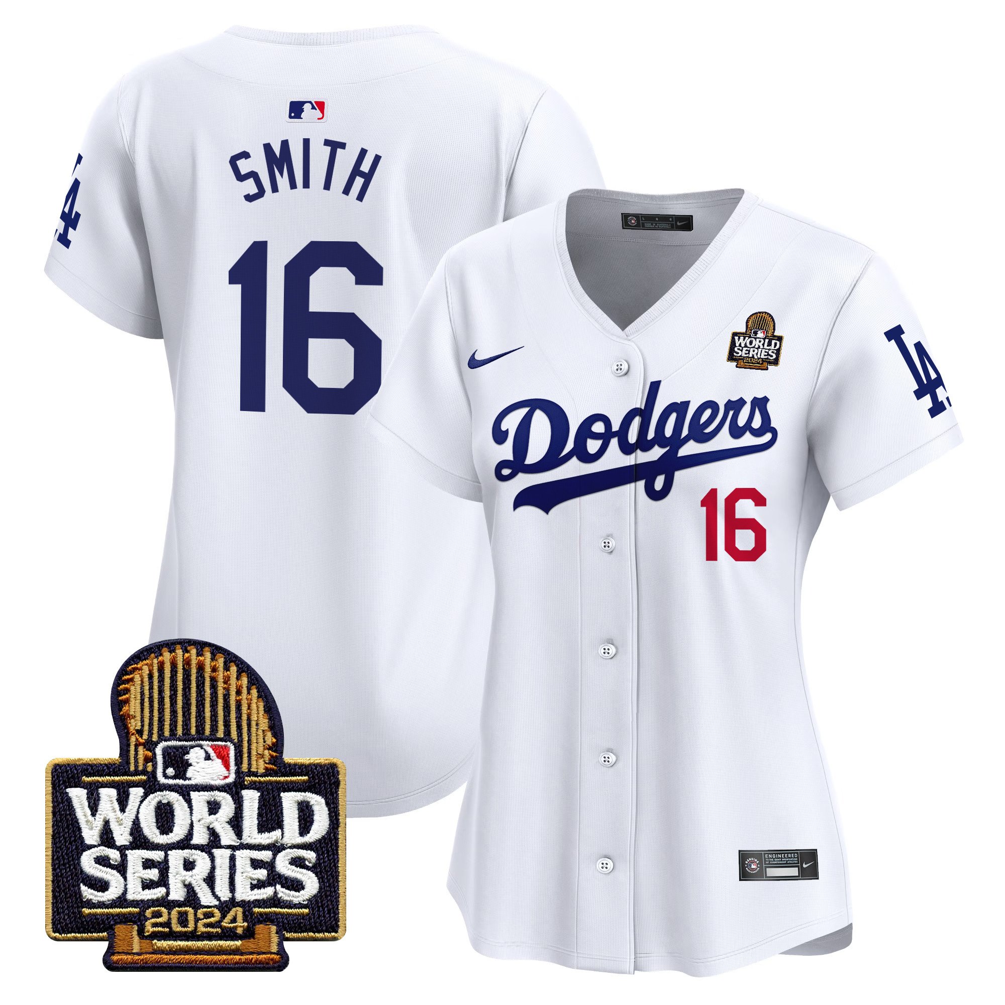 Women's Dodgers 2024 World Series Vapor Premier Limited Jersey V2 - All Stitched - Image 6