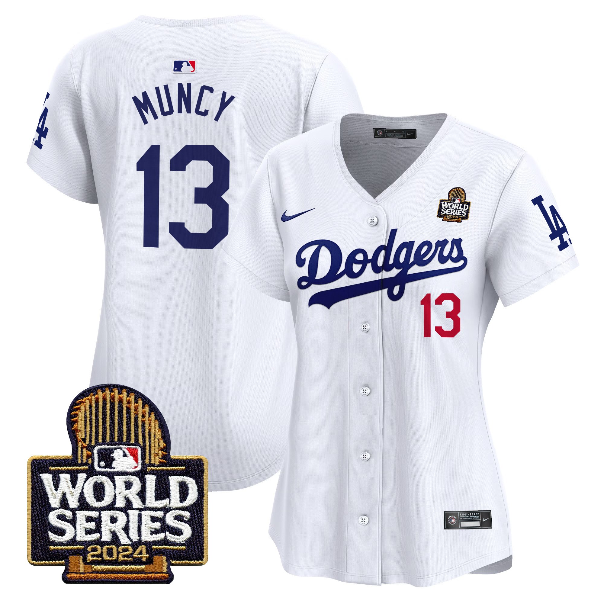 Women's Dodgers 2024 World Series Vapor Premier Limited Jersey V2 - All Stitched - Image 8