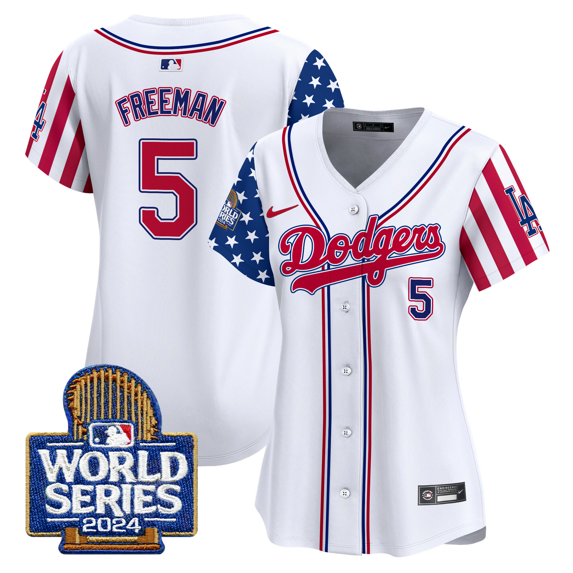 Women's Dodgers American Style 2024 World Series Vapor Premier Limited Jersey - All Stitched - Image 2
