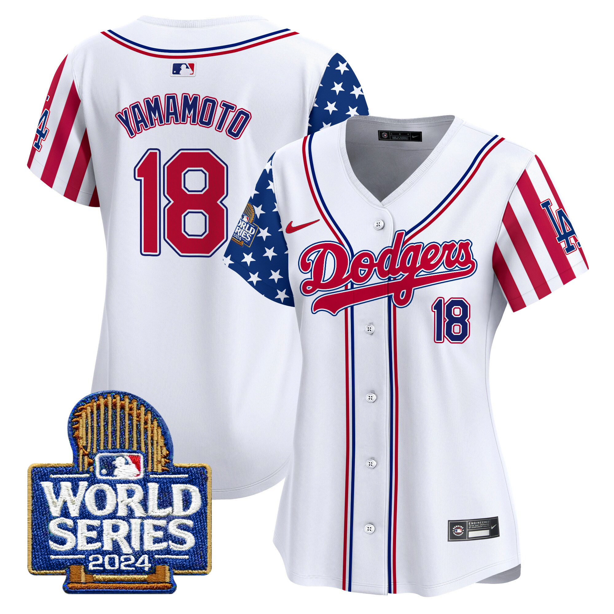 Women's Dodgers American Style 2024 World Series Vapor Premier Limited Jersey - All Stitched - Image 7