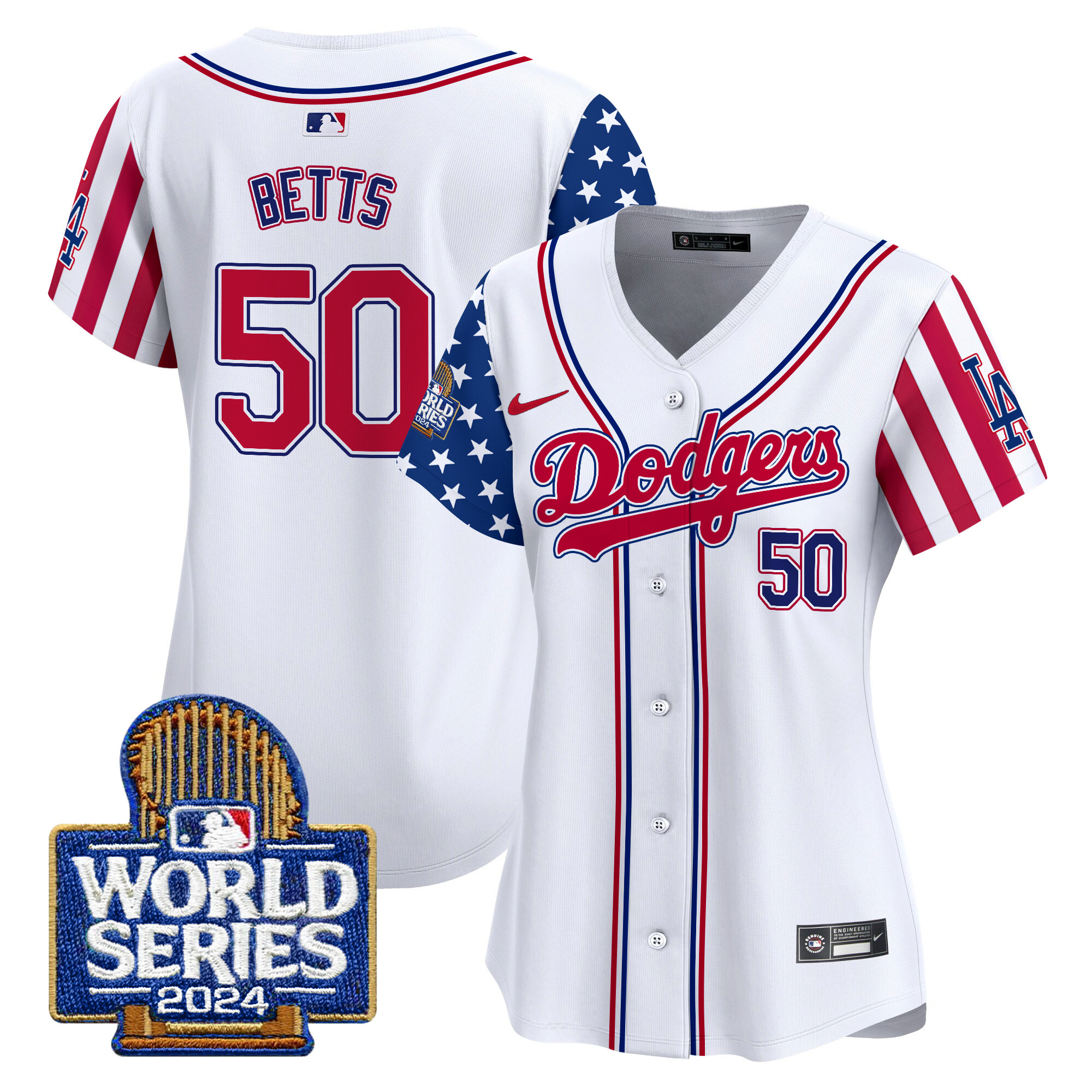 Women's Dodgers American Style 2024 World Series Vapor Premier Limited Jersey - All Stitched - Image 3