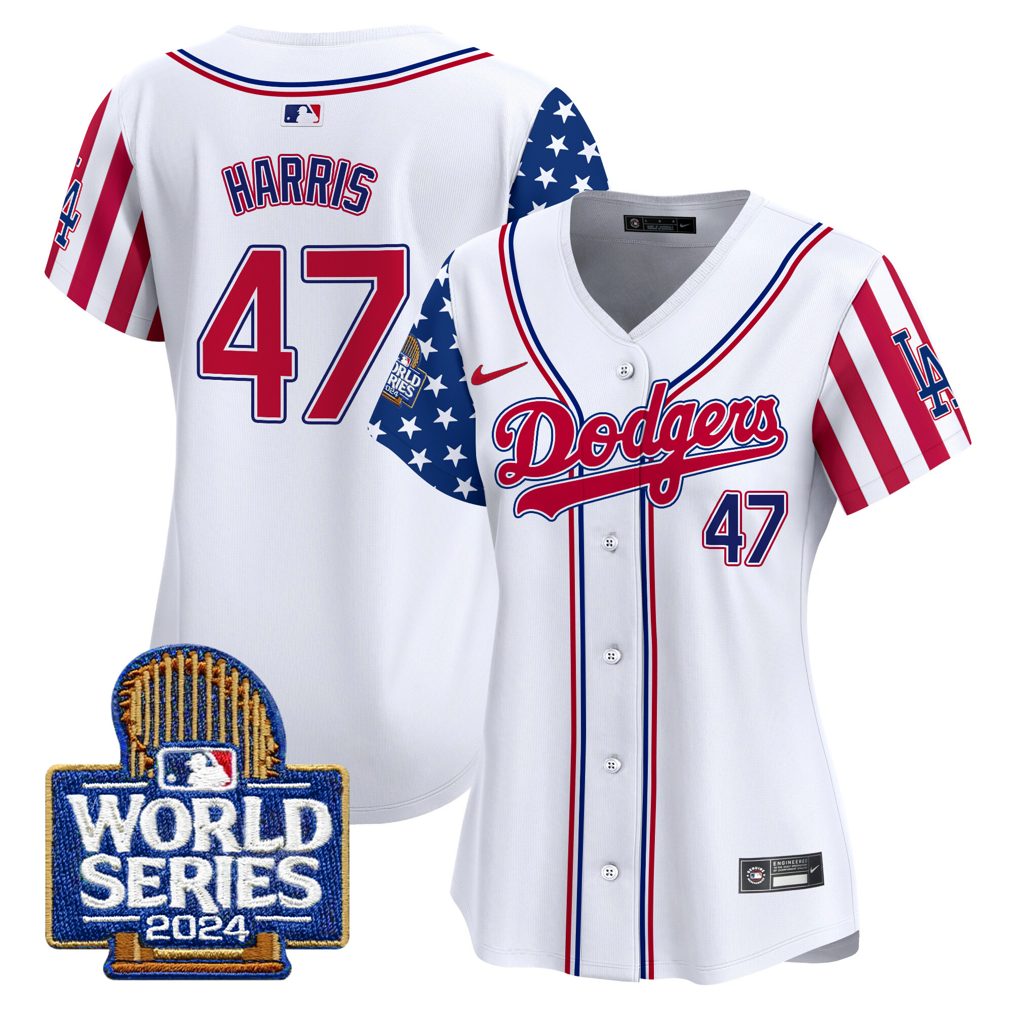 Women's Dodgers American Style 2024 World Series Vapor Premier Limited Jersey - All Stitched - Image 10