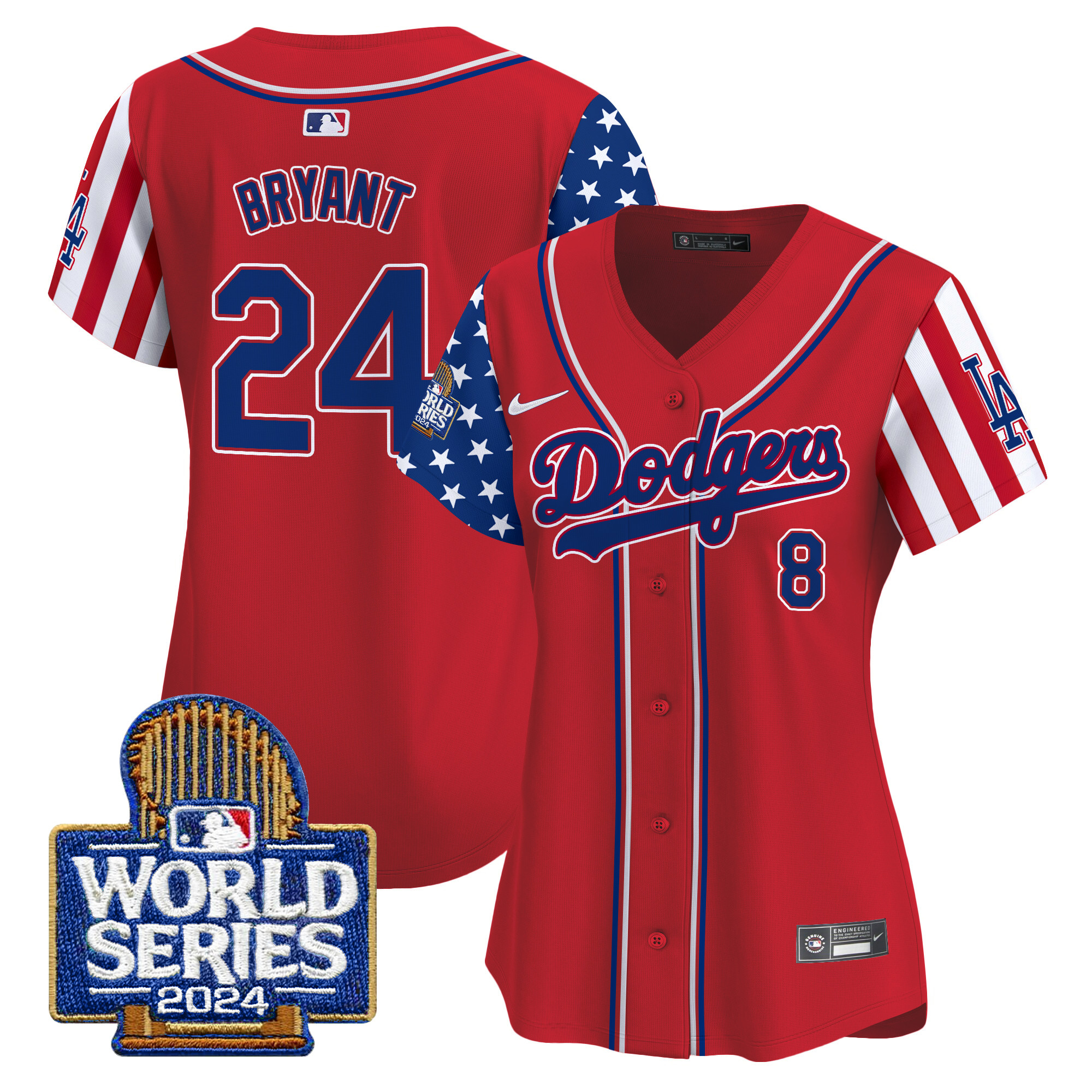 Women's Dodgers American Style 2024 World Series Vapor Premier Limited Jersey - All Stitched - Image 15