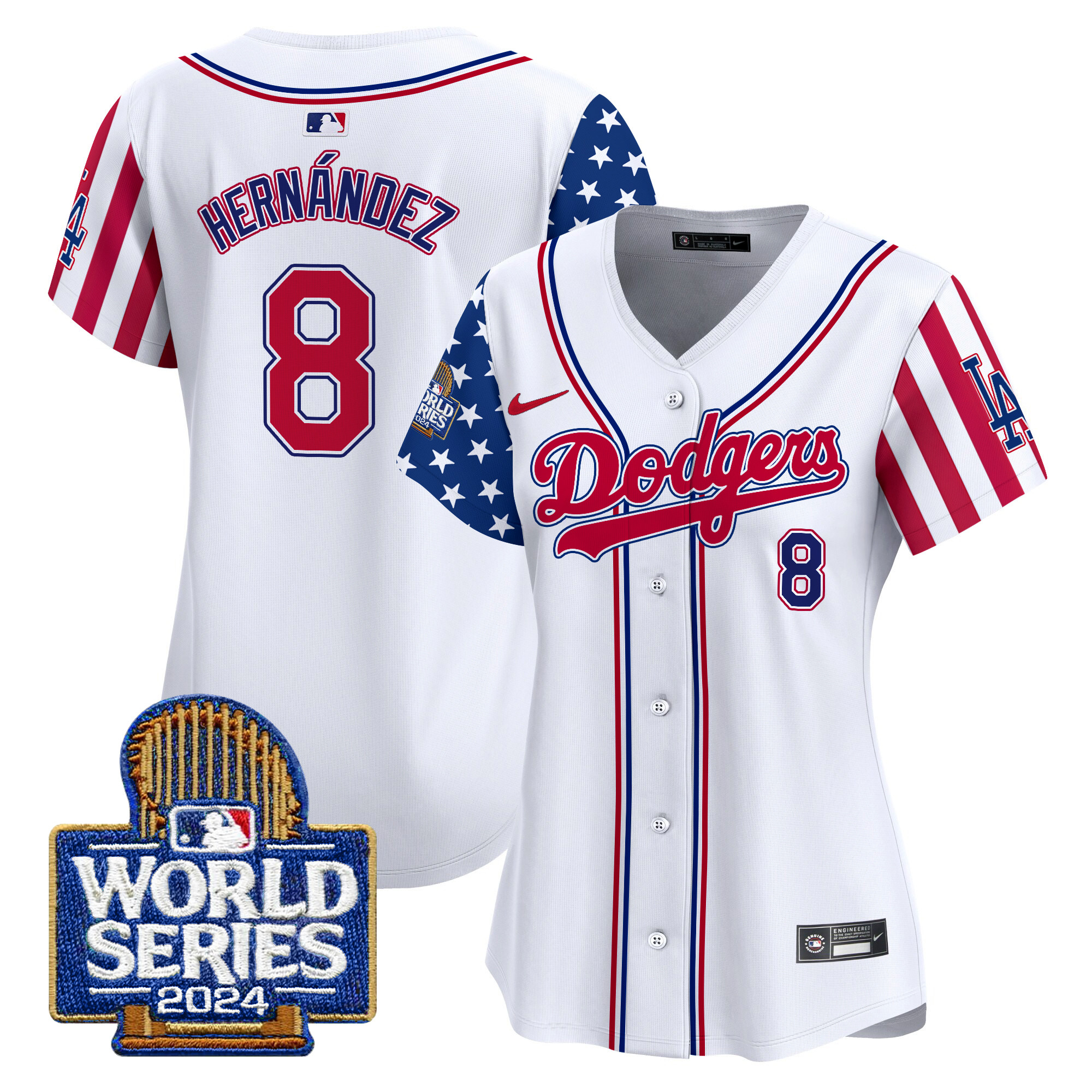 Women's Dodgers American Style 2024 World Series Vapor Premier Limited Jersey - All Stitched - Image 6