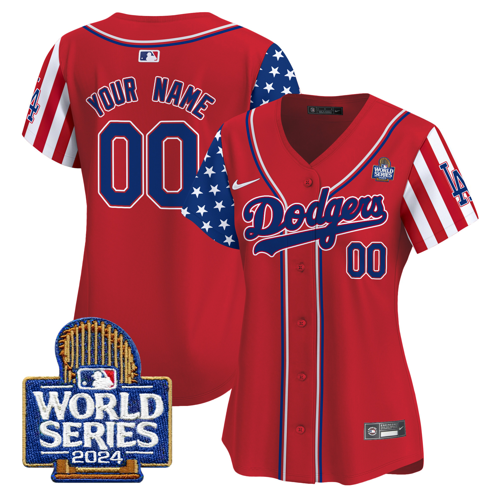 Dodgers American Style 2024 World Series Vapor Premier Limited Custom Jersey V2 - All Stitched - Image 5