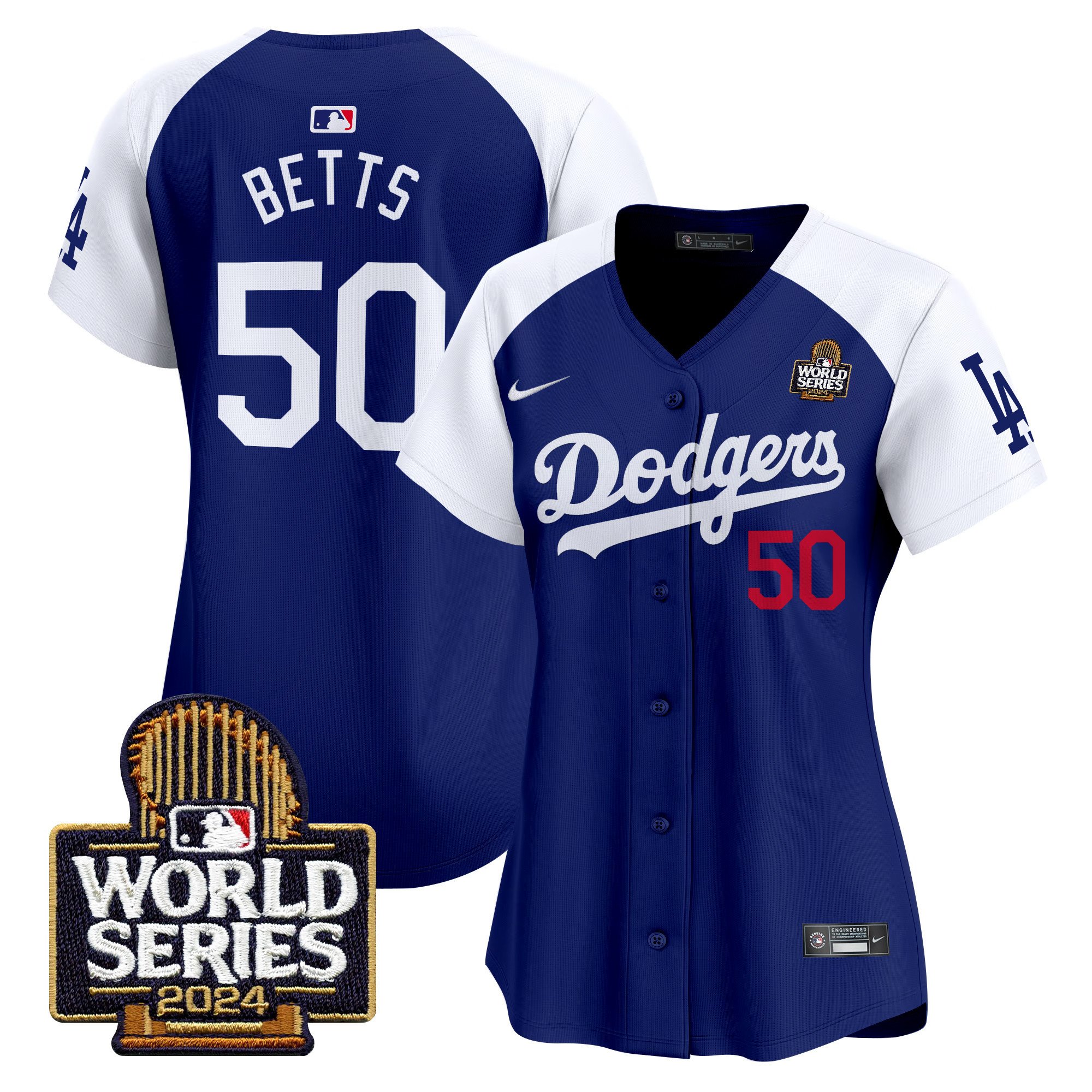 Women's Dodgers 2024 World Series Vapor Premier Limited Jersey V2 - All Stitched - Image 37