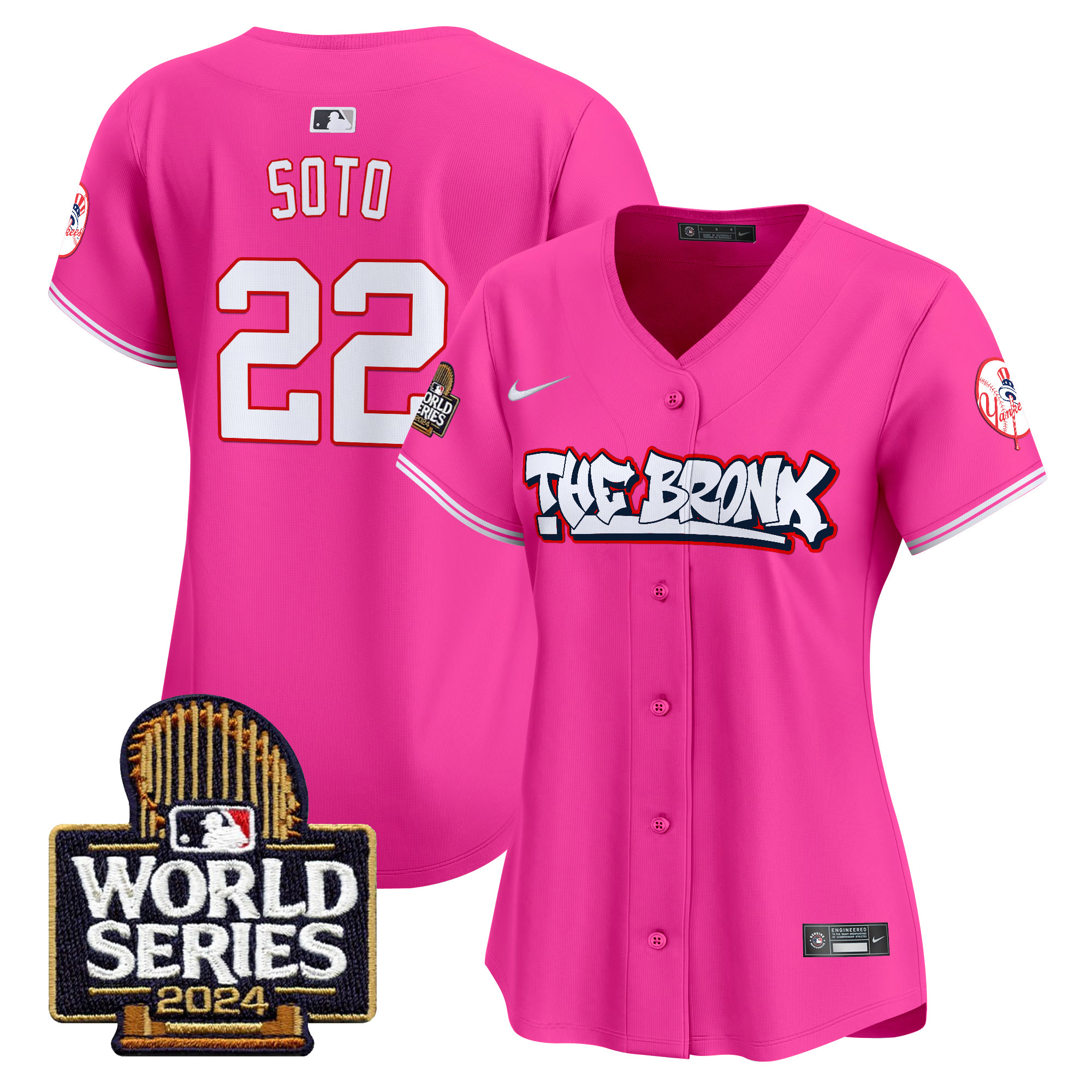 Women's Yankees The Bronx 2024 World Series Vapor Premier Limited Jersey - All Stitched - Image 38