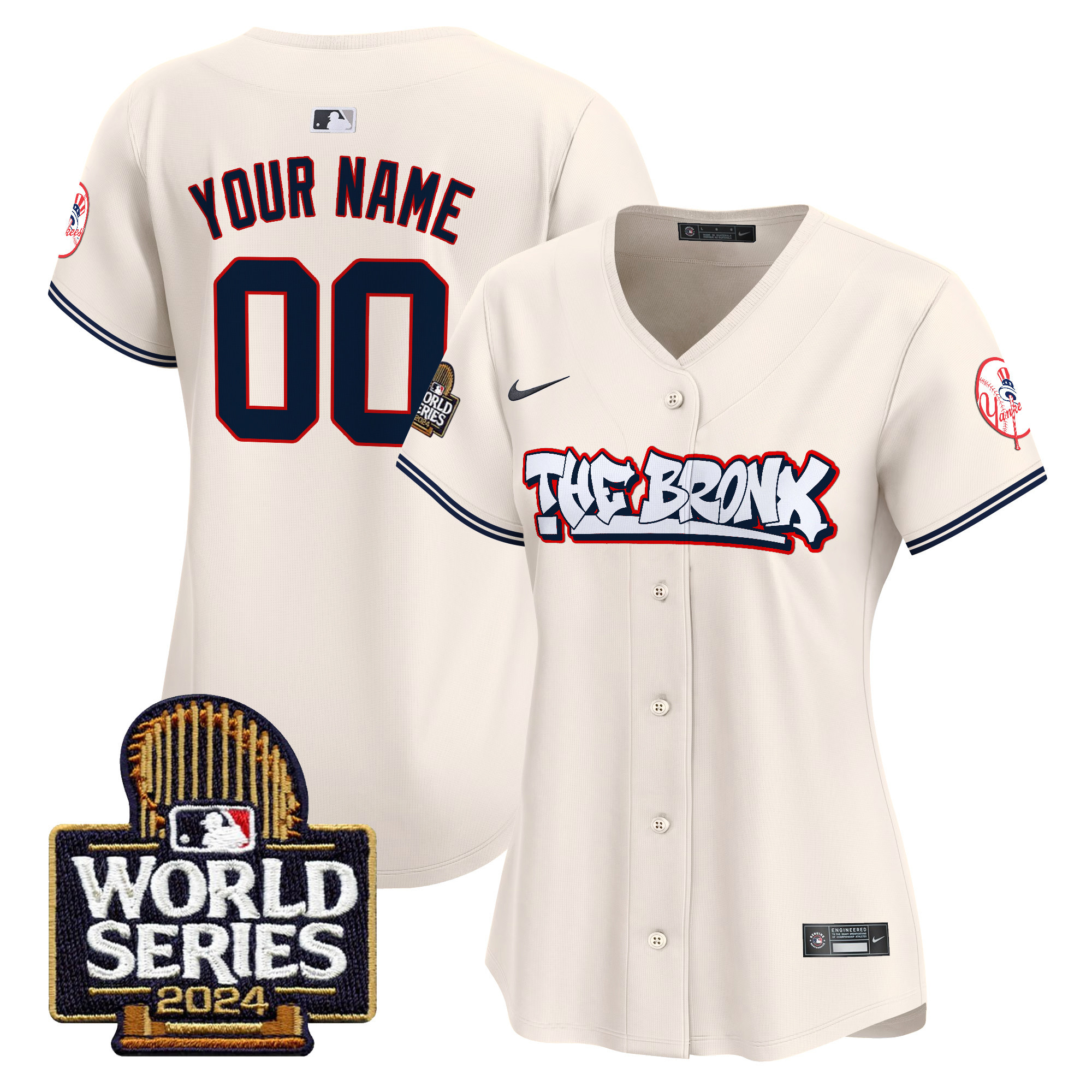 Yankees The Bronx 2024 World Series Vapor Premier Limited Custom Jersey - All Stitched - Image 6