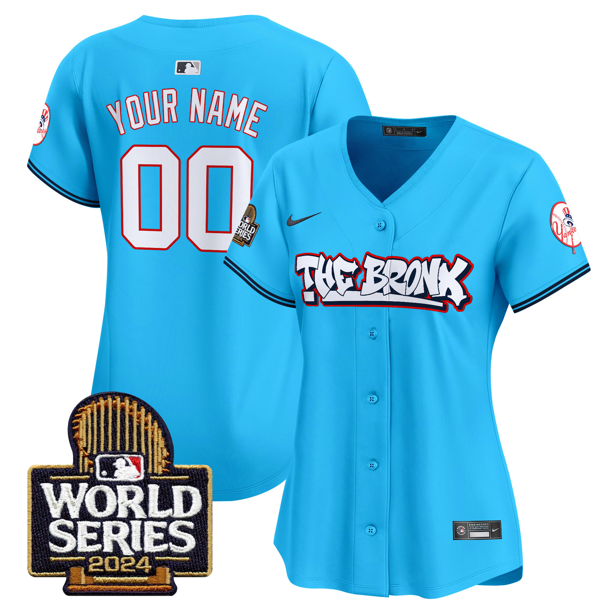 Yankees The Bronx 2024 World Series Vapor Premier Limited Custom Jersey - All Stitched - Image 9