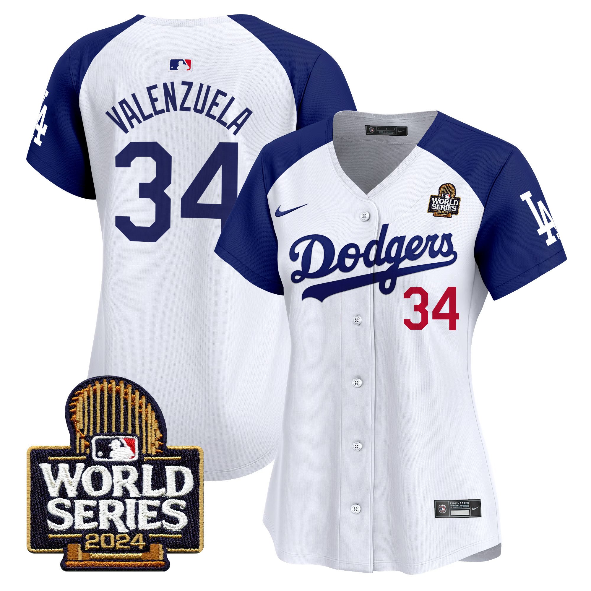 Women's Dodgers 2024 World Series Vapor Premier Limited Jersey V2 - All Stitched - Image 23