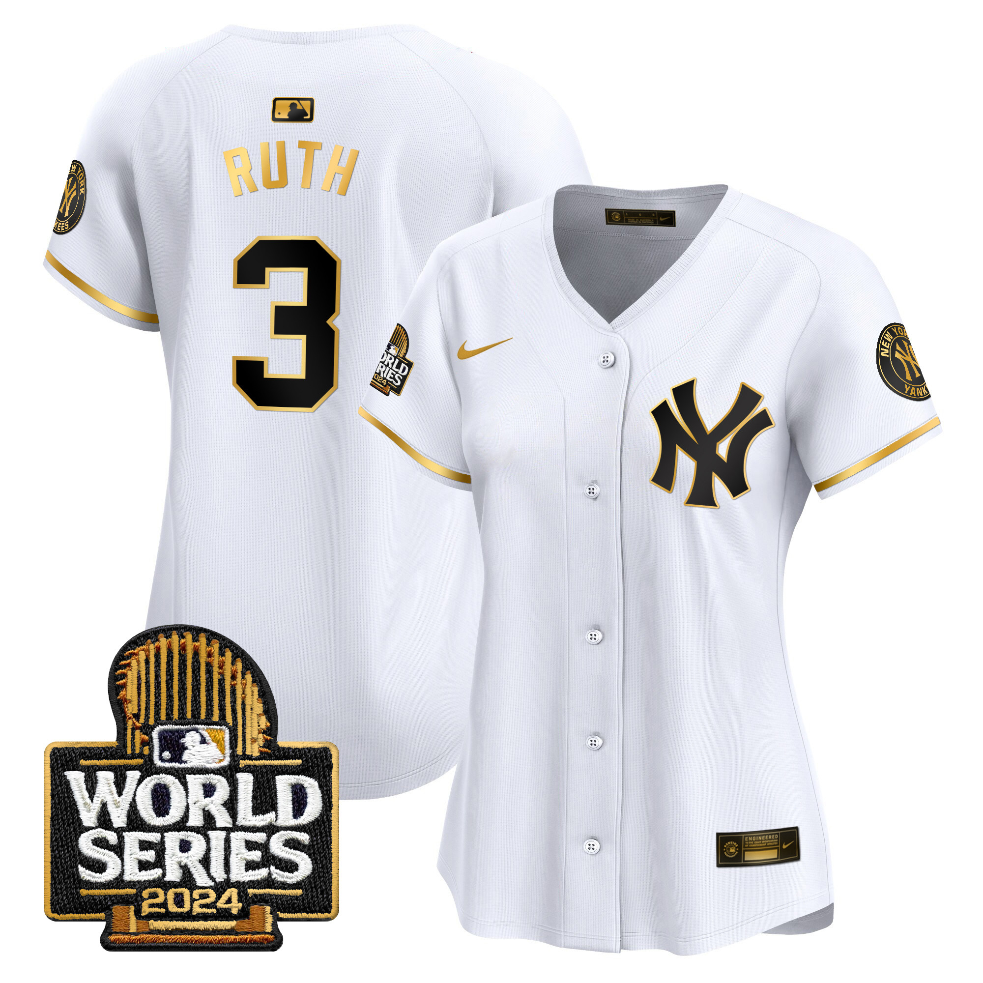 Women's Yankees 2024 World Series Vapor Premier Limited Jersey - All Stitched - Image 11